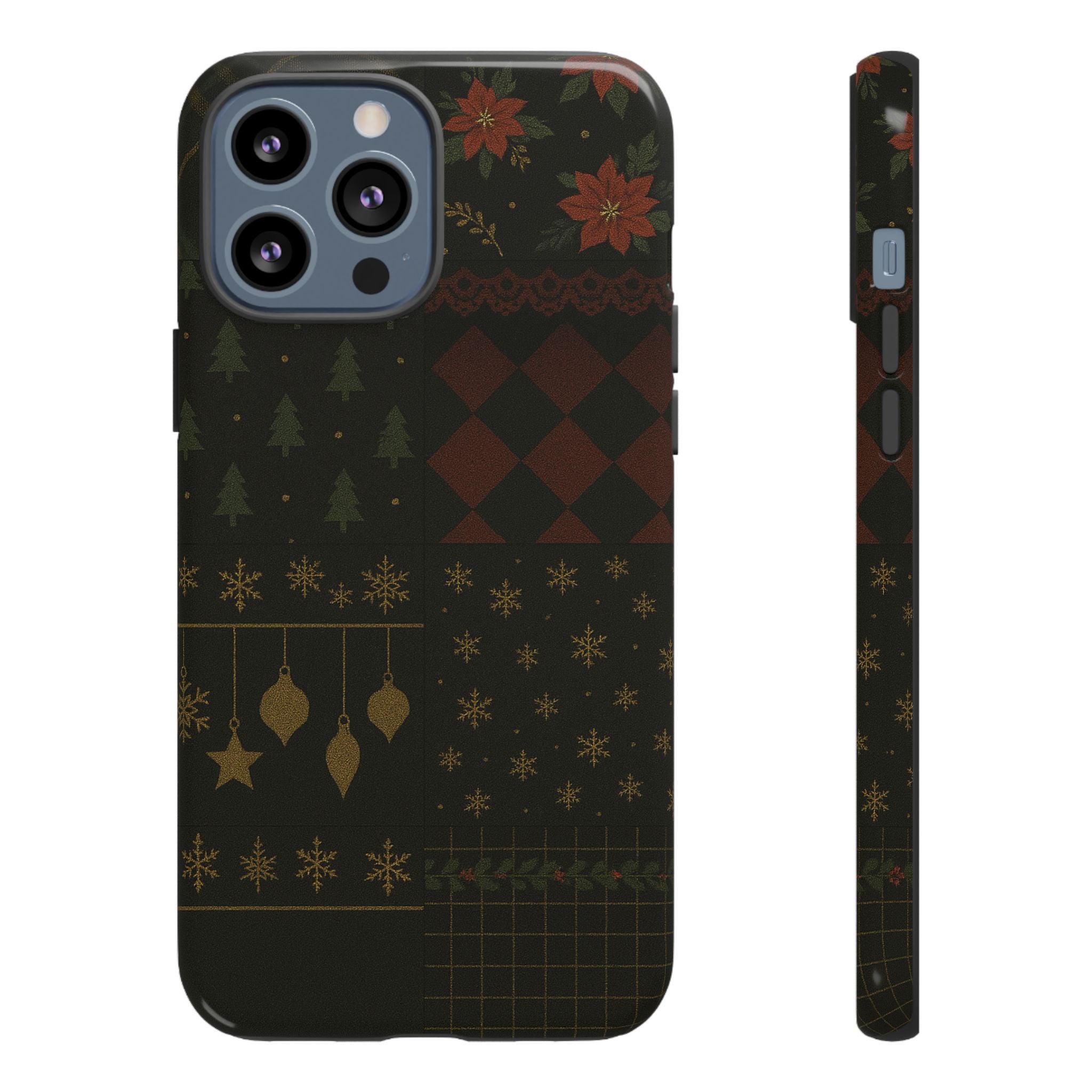 Black Luxury Phone Case for Christmas Festive Season - Tough design iPhone 13 Pro Max Glossy