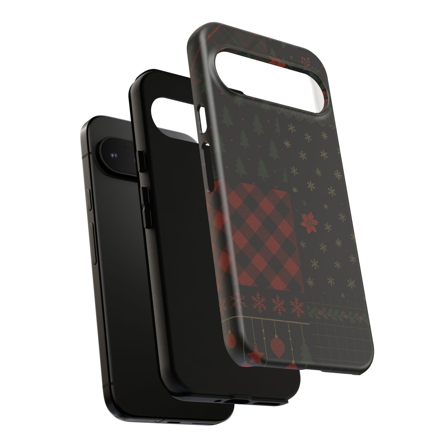 Black Festive Phone Case - Christmas Phone Cover - Tough Design