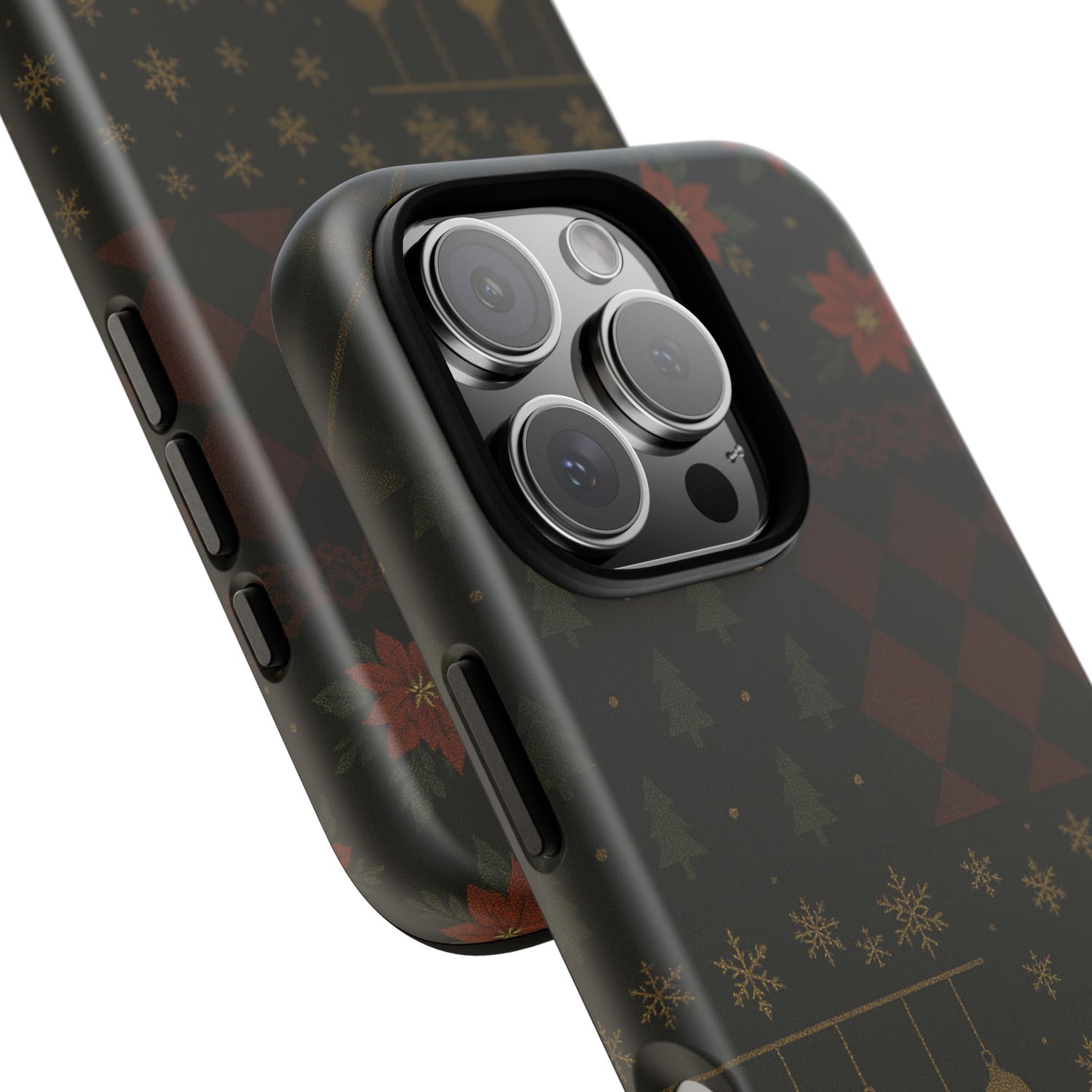 Black Luxury Phone Case for Christmas Festive Season - Tough design