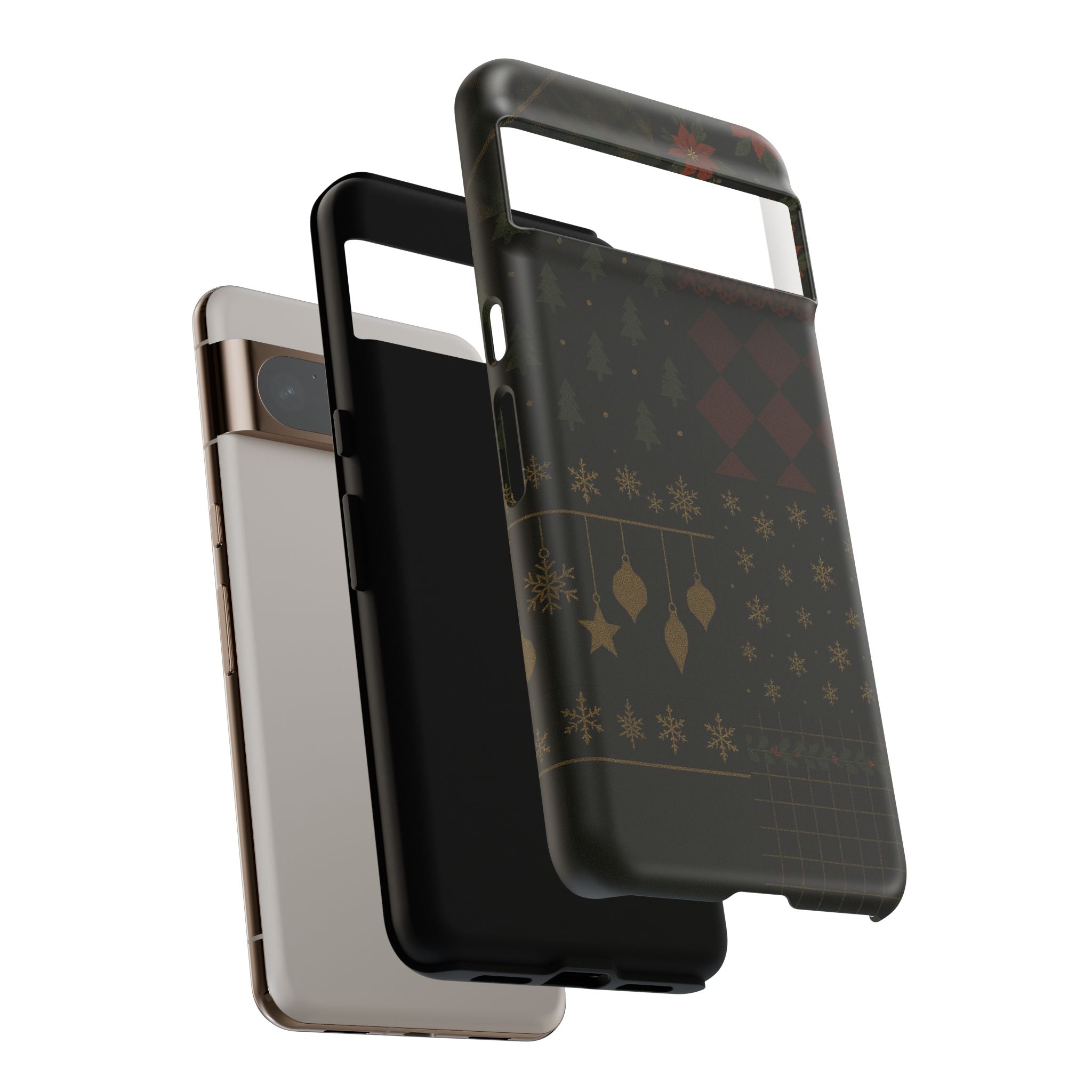 Black Luxury Phone Case for Christmas Festive Season - Tough design