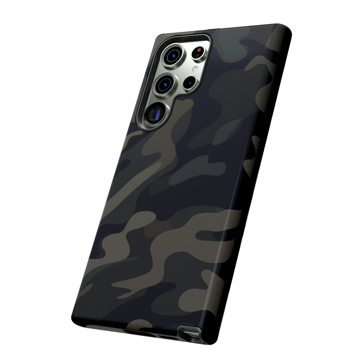 Black Camouflage Phone Case for iPhone, Samsung and Google Pixel