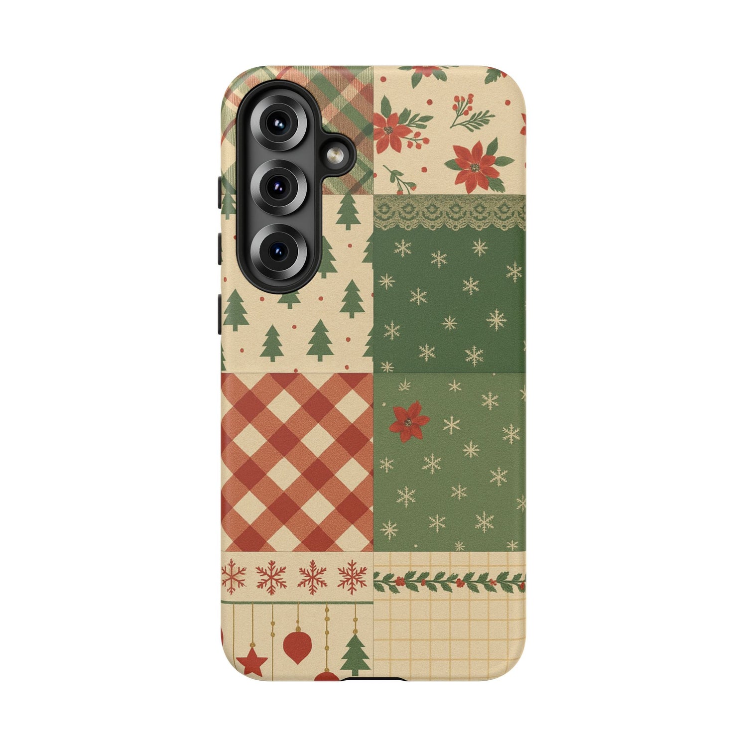 Festive Phone Cases, Luxury Black and Gold Design for Christmas Gift, Holiday Decor, Tough Case, Winter Celebration, Elegant iPhone Cover Samsung Galaxy S25 Plus Matte