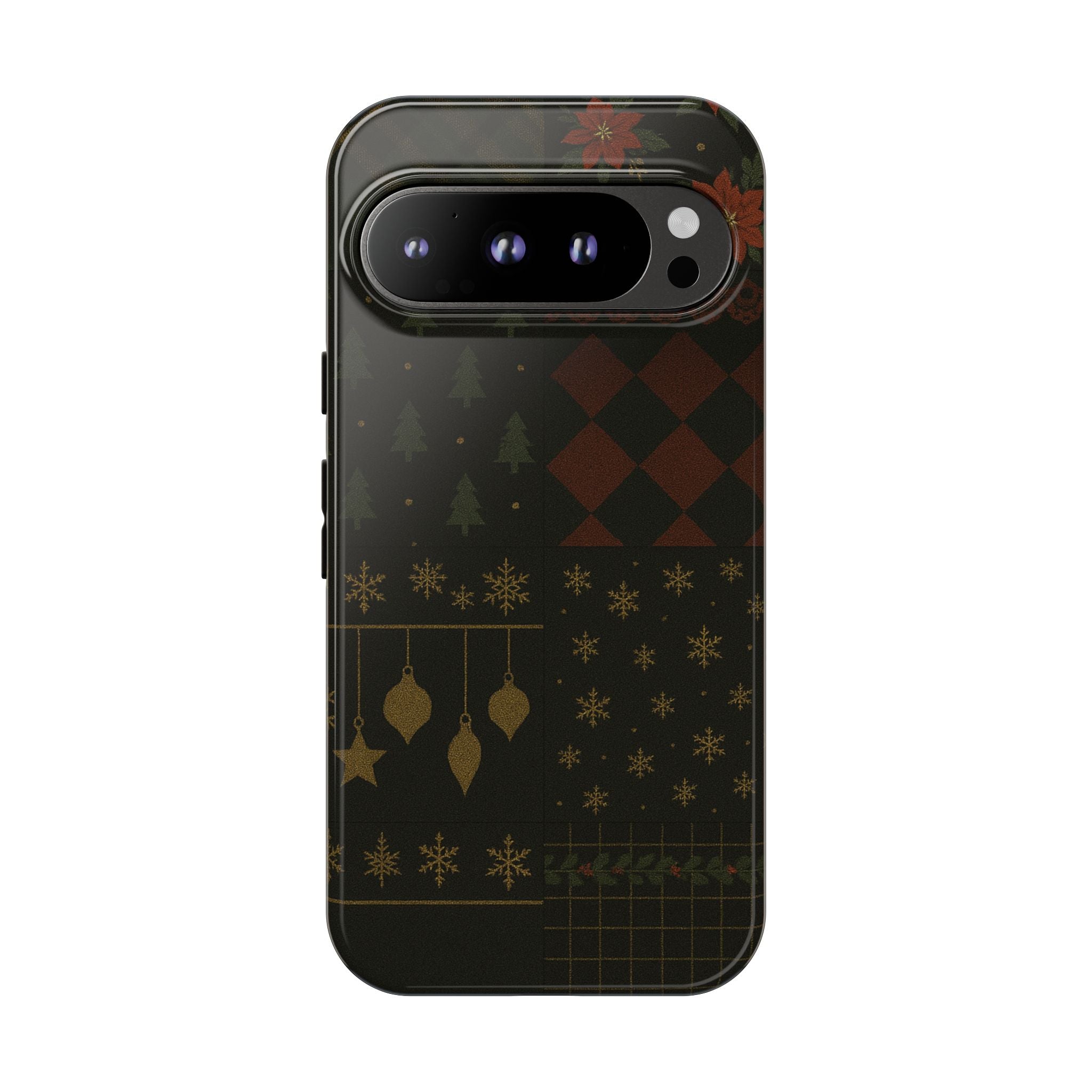 Black Luxury Phone Case for Christmas Festive Season - Tough design Google Pixel 9 Pro Glossy