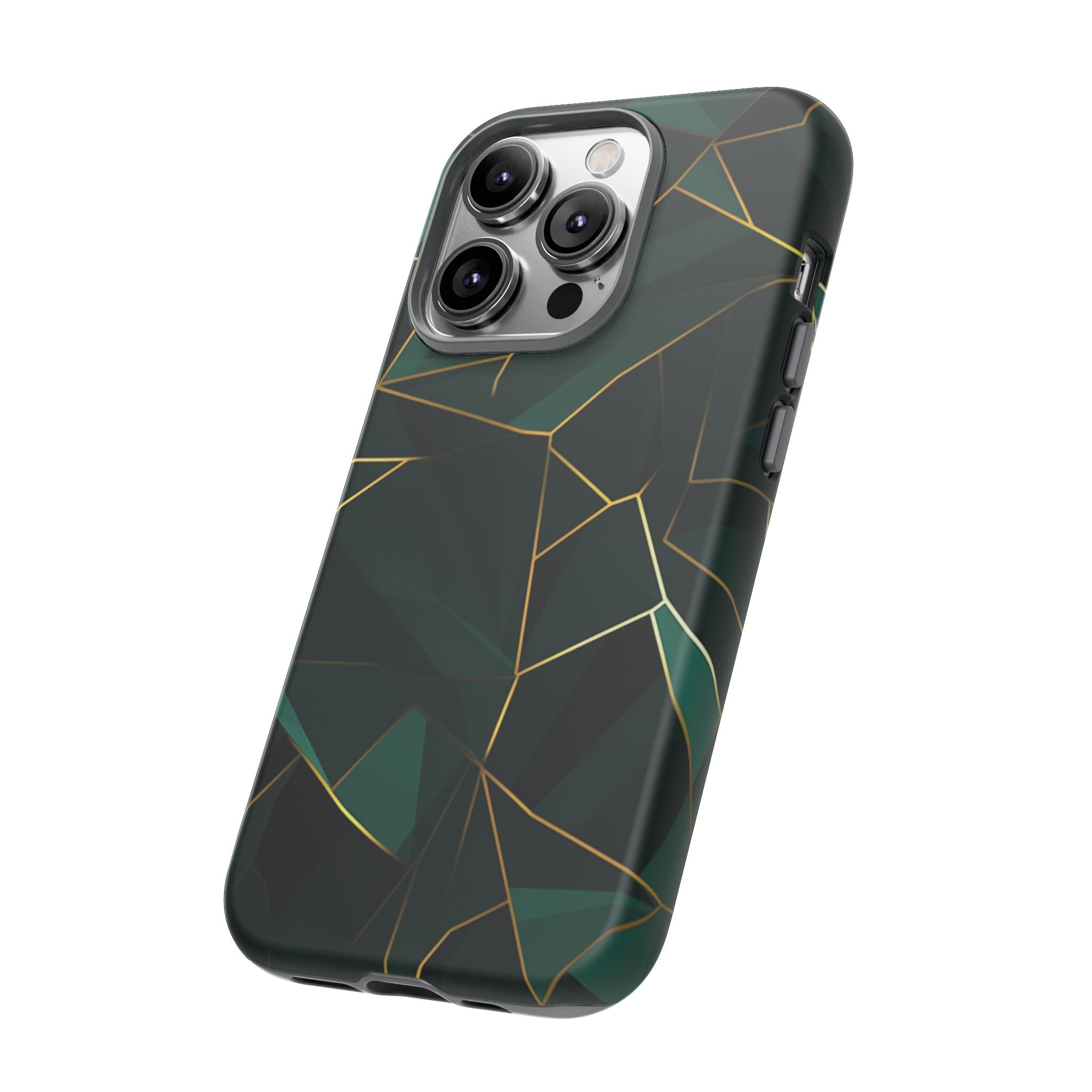 Emerald Veil - Geometric Luxe Phone Case