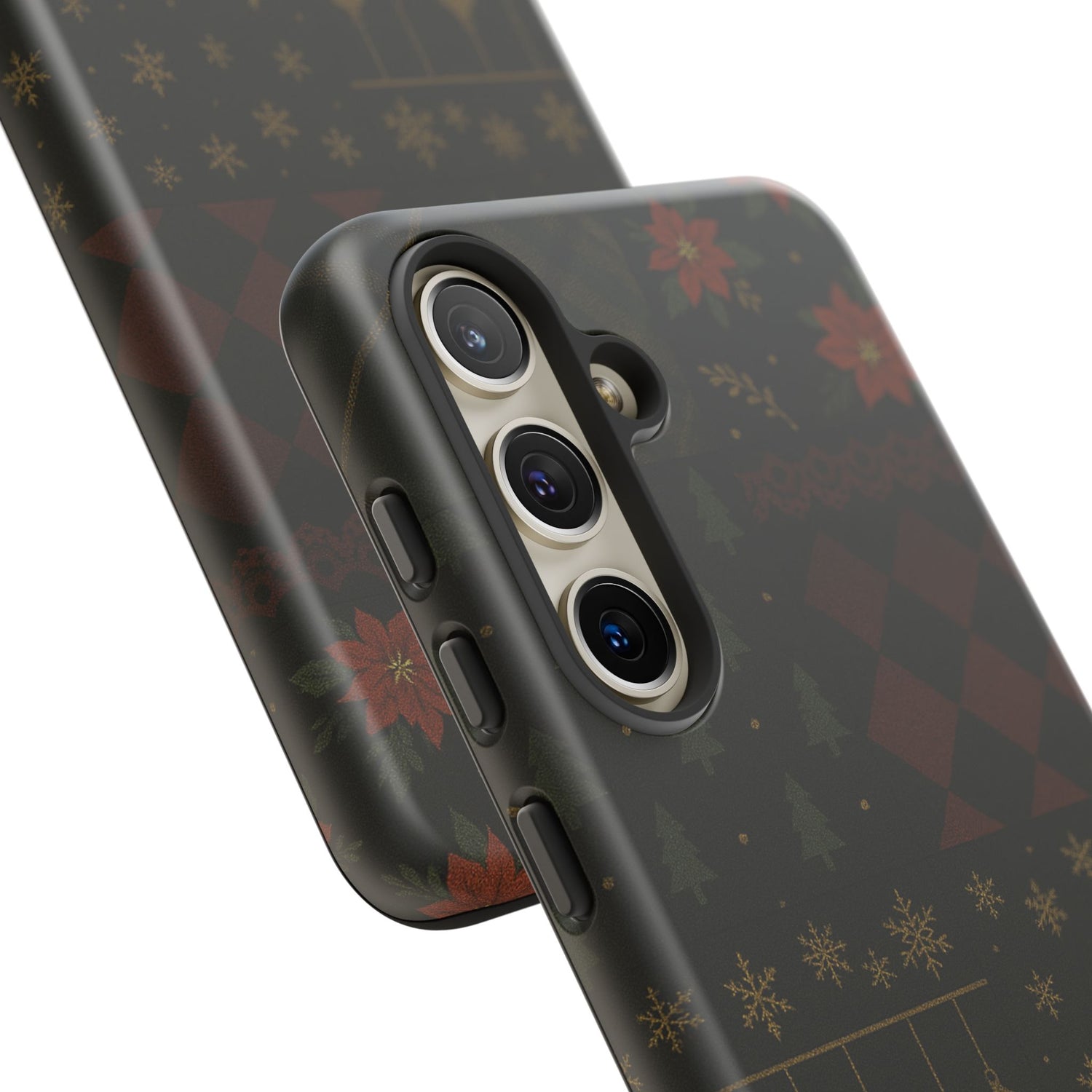 Black Luxury Phone Case for Christmas Festive Season - Tough design