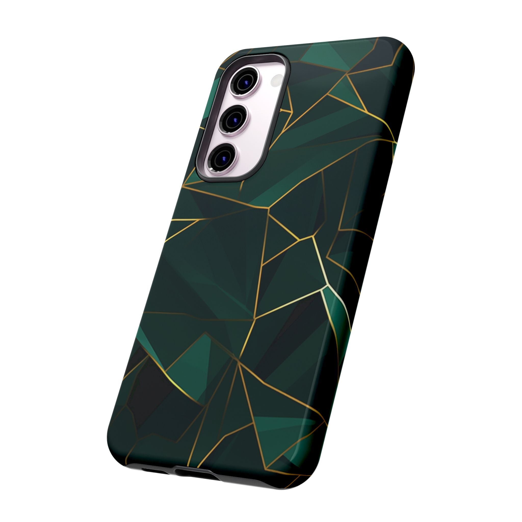 Emerald Veil - Geometric Luxe Phone Case