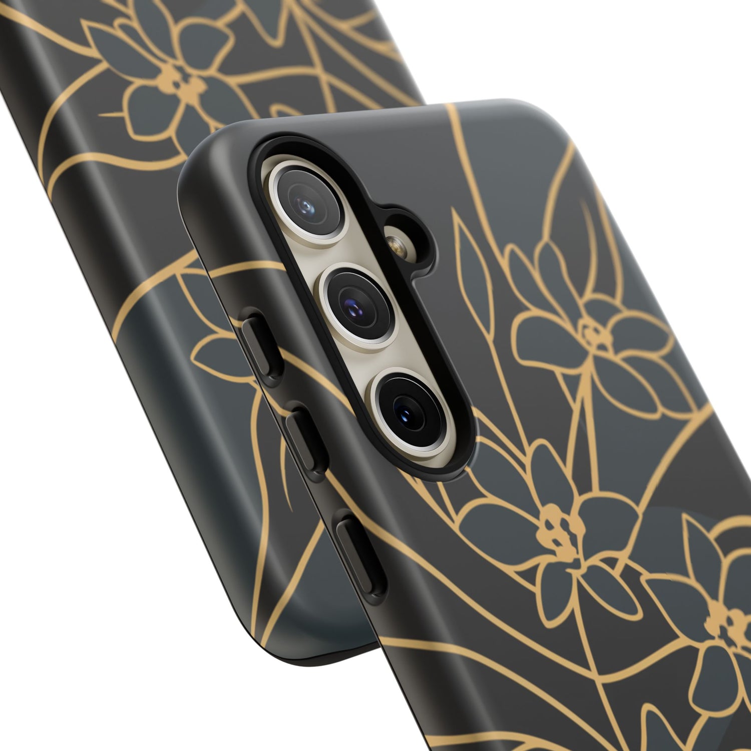 Golden Bloom - Elegant Floral Line Art Phone Case