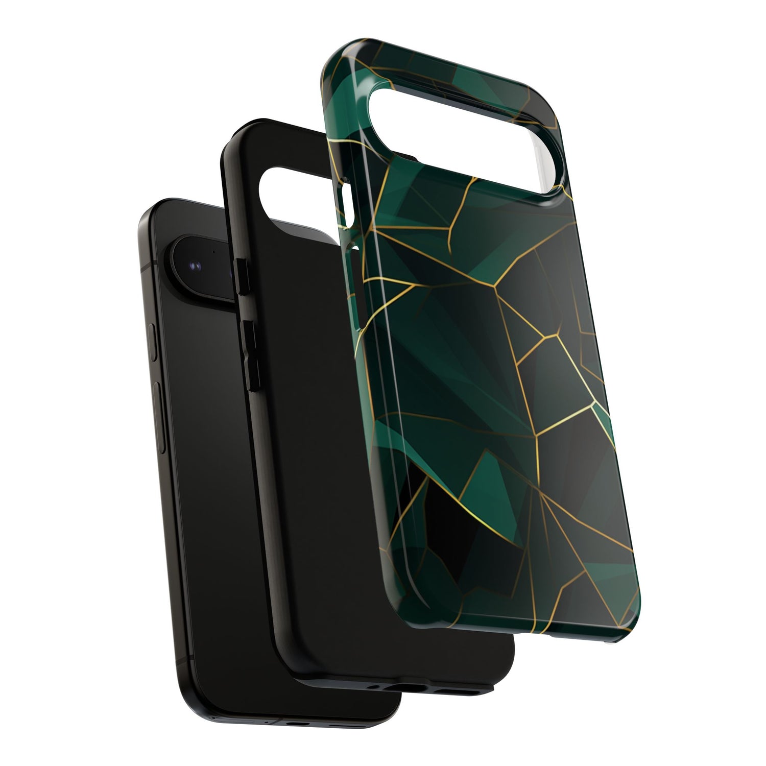 Emerald Veil - Geometric Luxe Phone Case