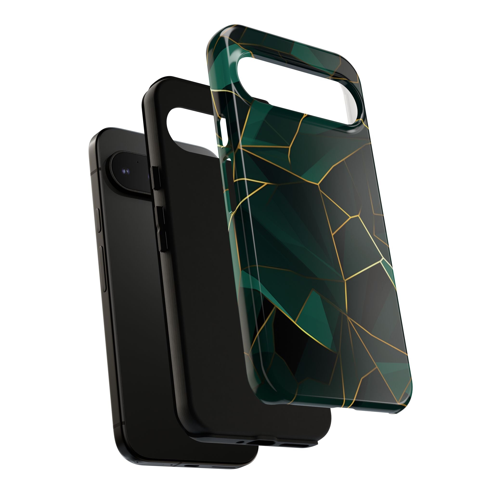 Emerald Veil - Geometric Luxe Phone Case