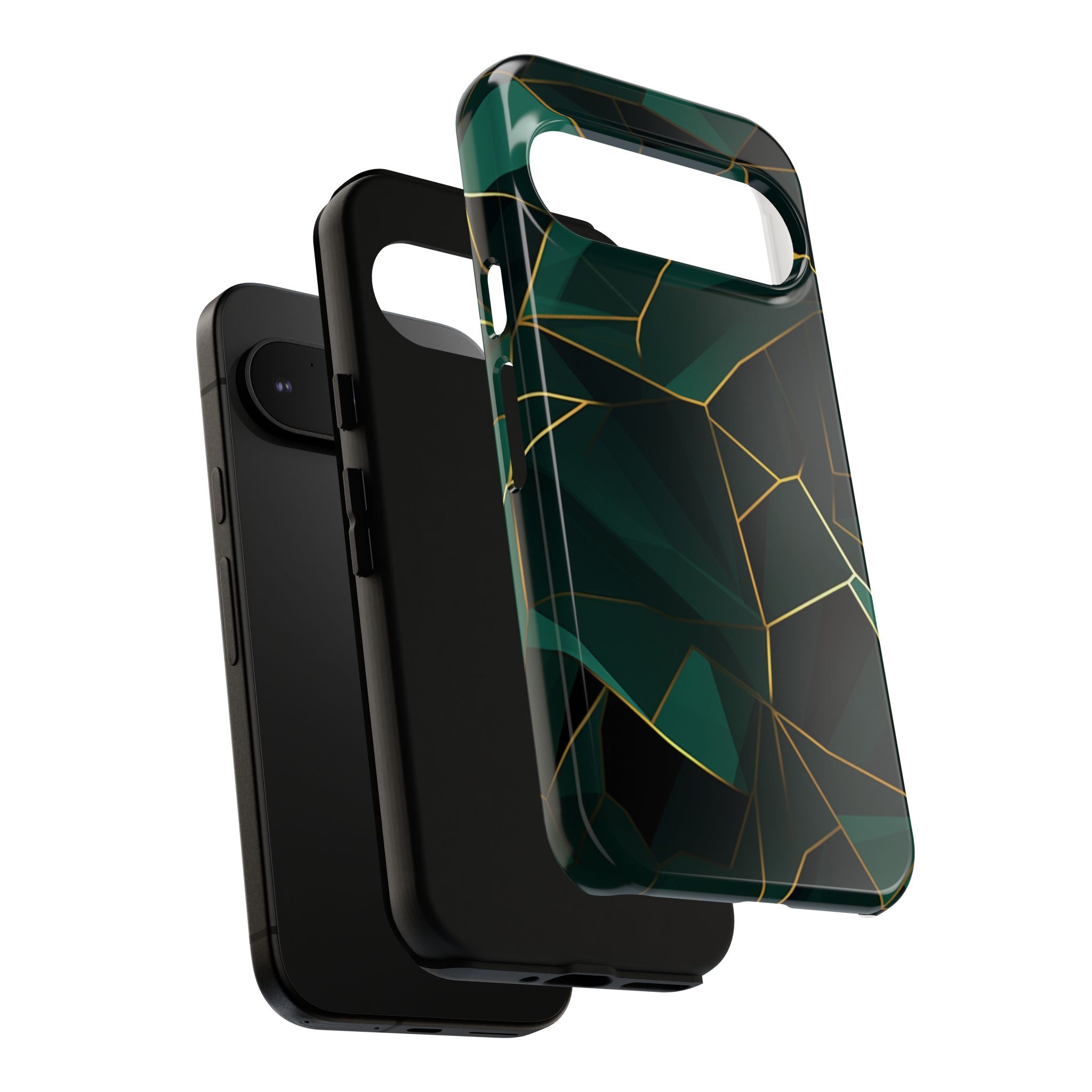 Emerald Veil - Geometric Luxe Phone Case