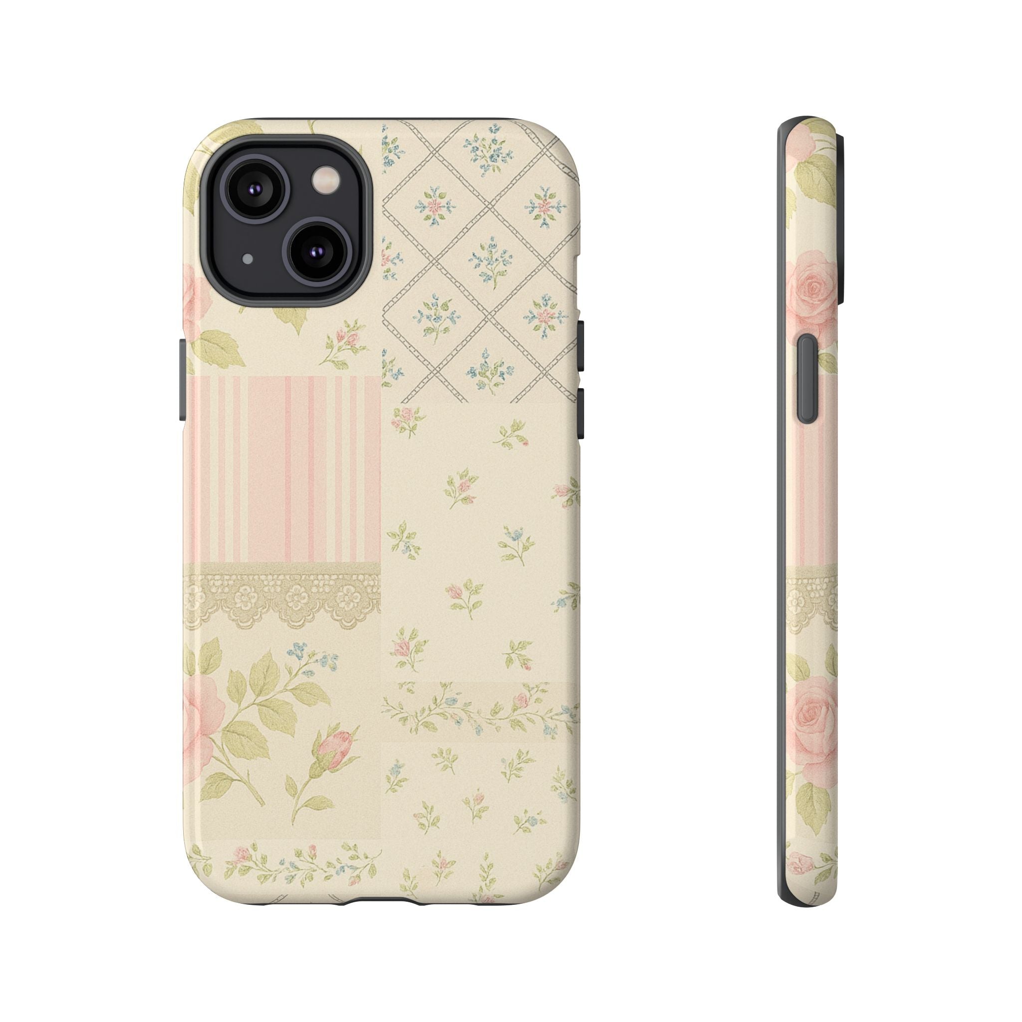 Floral Phone Case, Floral Tough Case, Protective Phone Case, Flower Case, Tough Phone Cover, Floral Tech Accessory iPhone 14 Plus Glossy