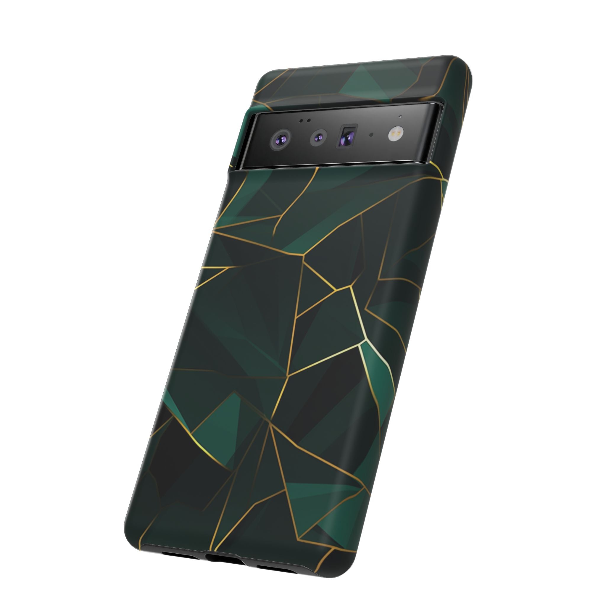 Emerald Veil - Geometric Luxe Phone Case