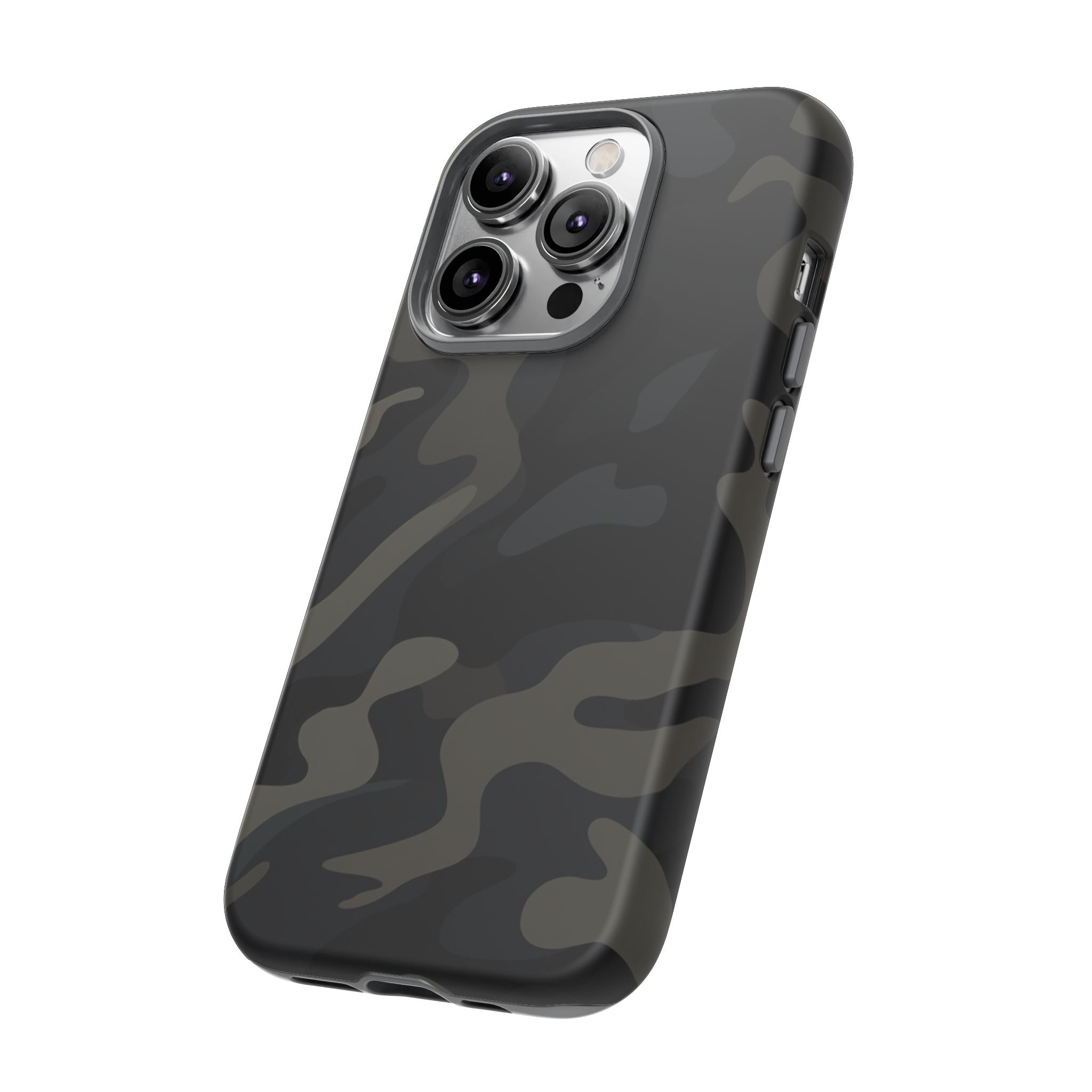 Black Camouflage Phone Case for iPhone, Samsung and Google Pixel