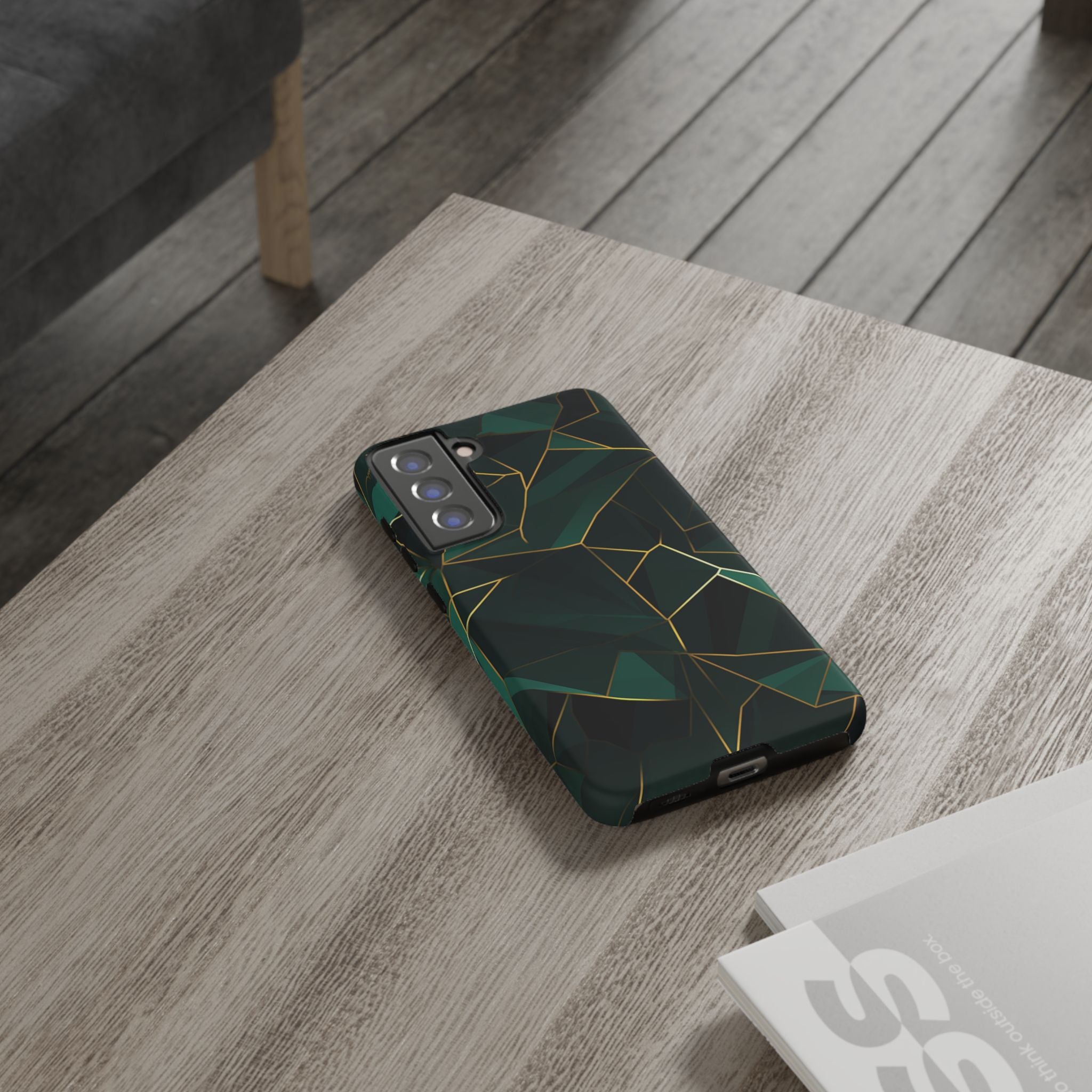 Emerald Veil - Geometric Luxe Phone Case