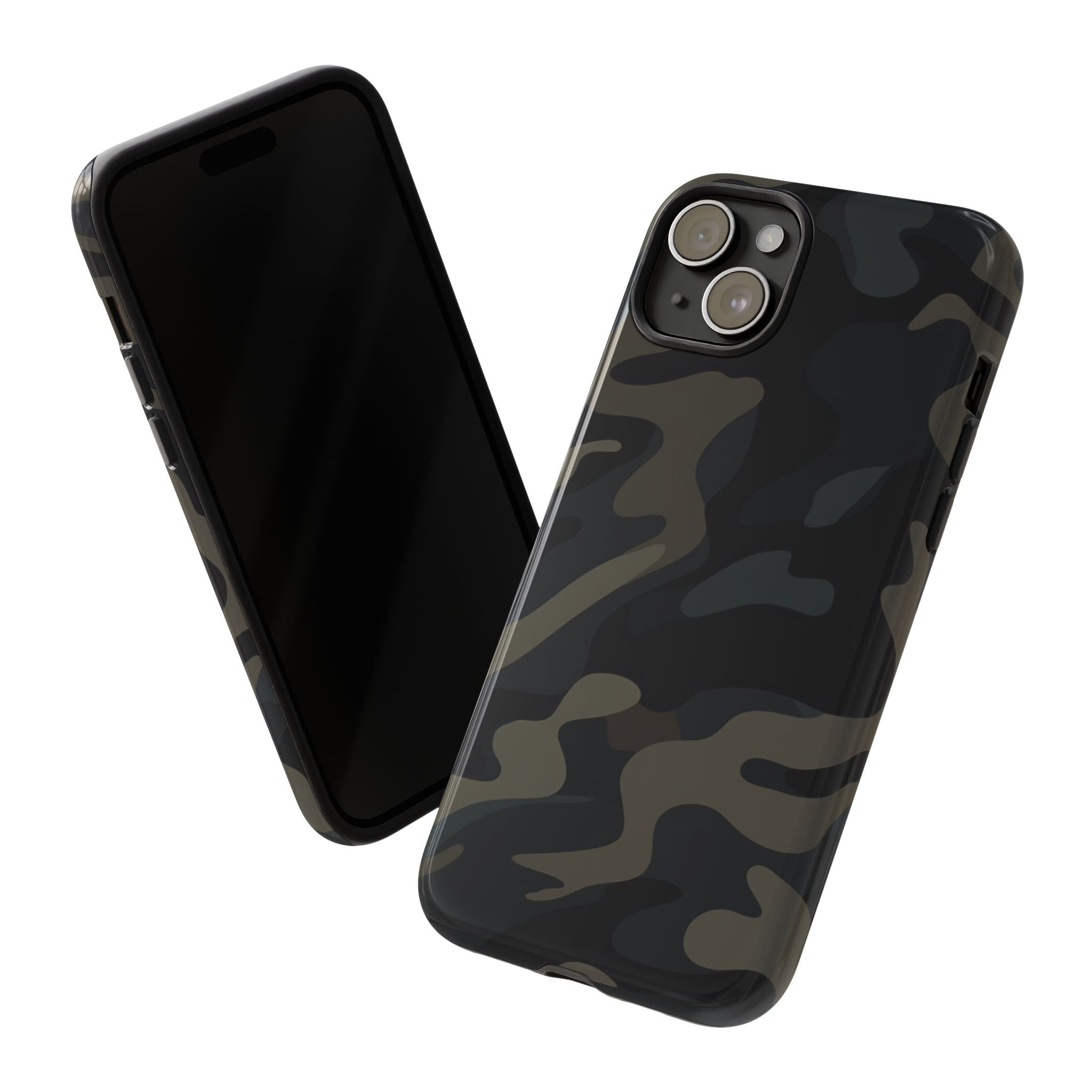 Black Camouflage Phone Case for iPhone, Samsung and Google Pixel