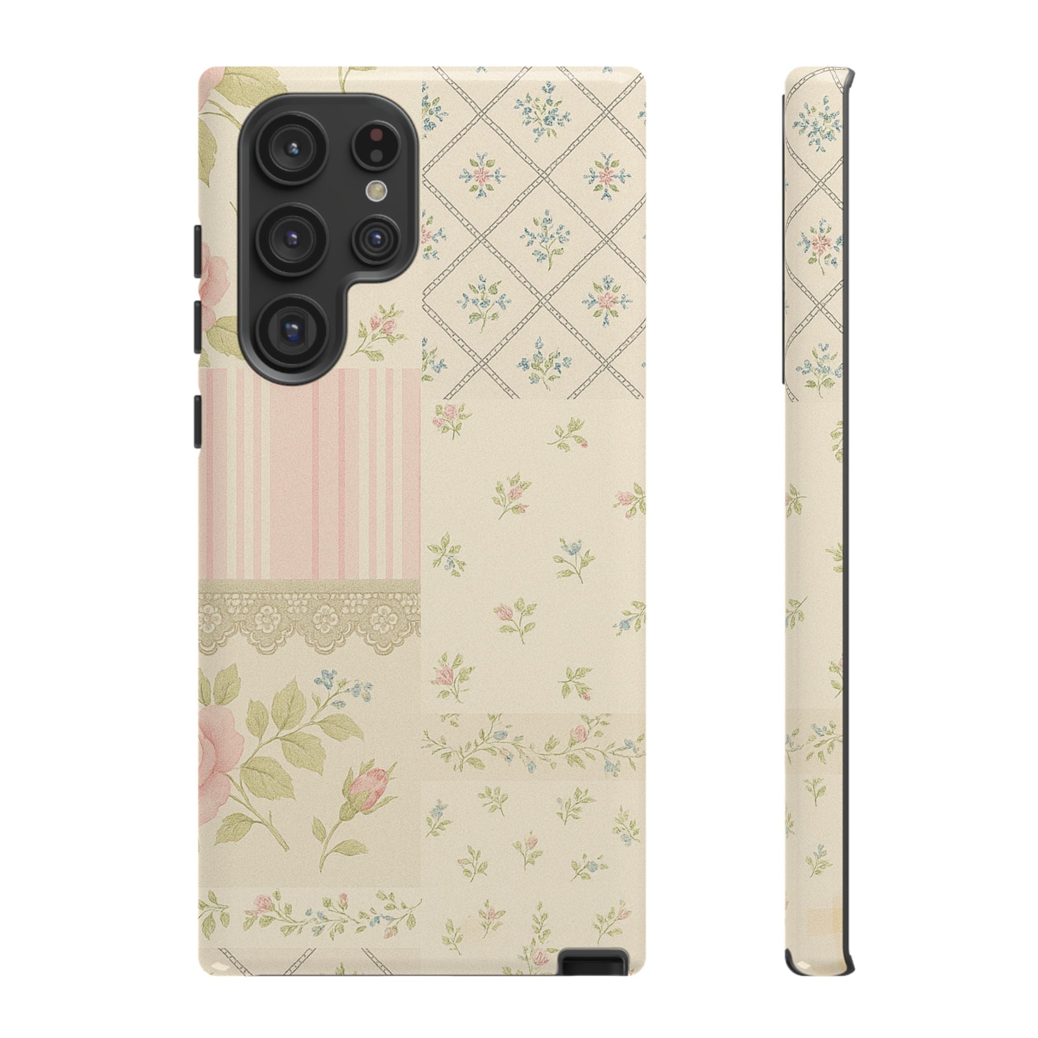 Floral Phone Case, Floral Tough Case, Protective Phone Case, Flower Case, Tough Phone Cover, Floral Tech Accessory Samsung Galaxy S22 Ultra Glossy