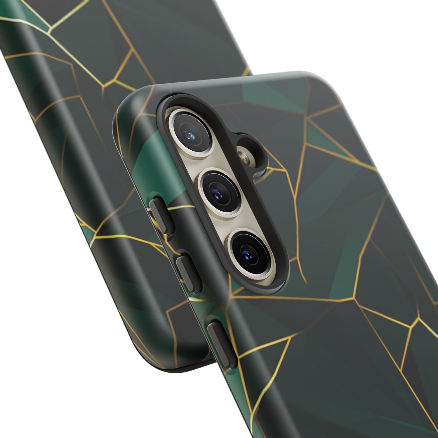 Emerald Veil - Geometric Luxe Phone Case