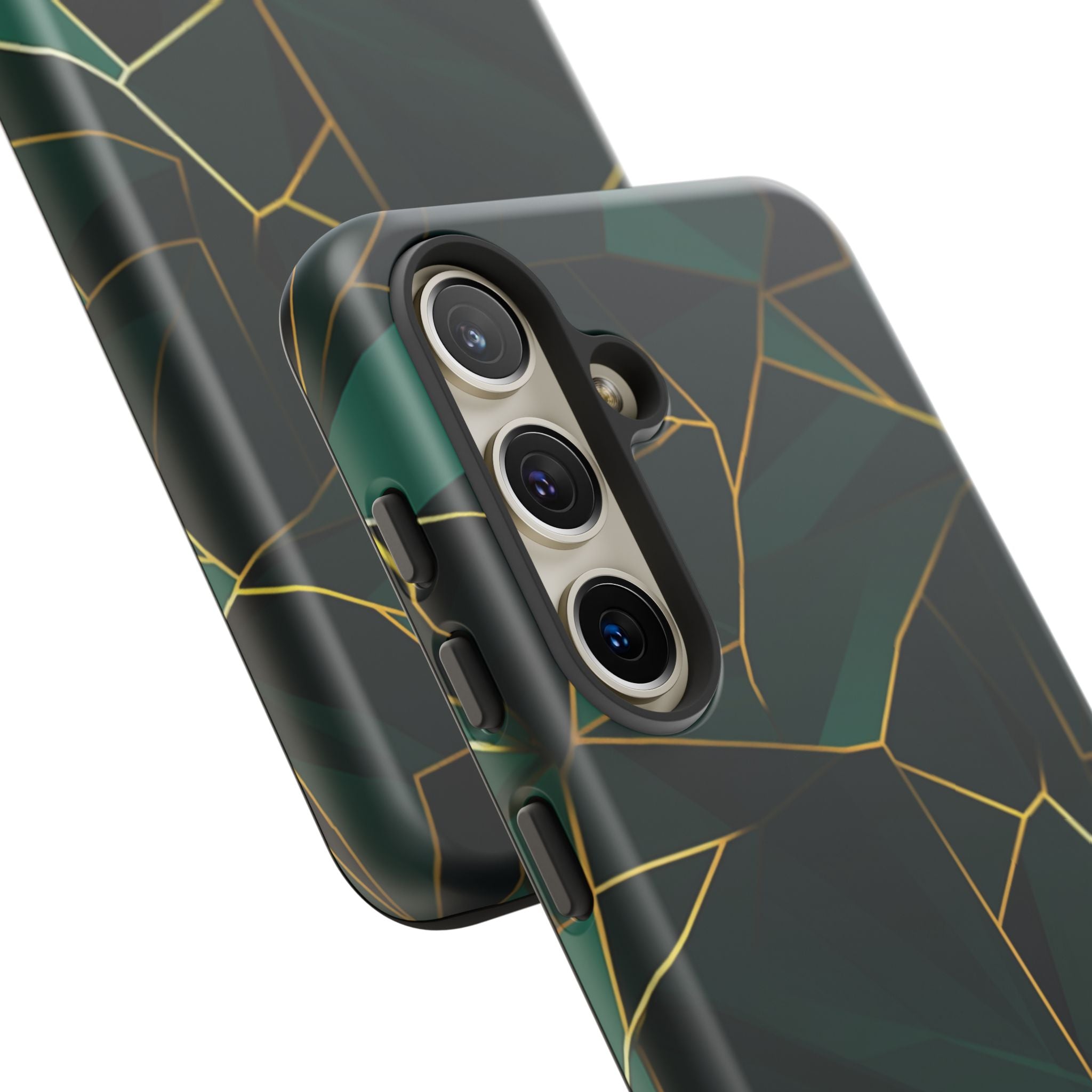 Emerald Veil - Geometric Luxe Phone Case
