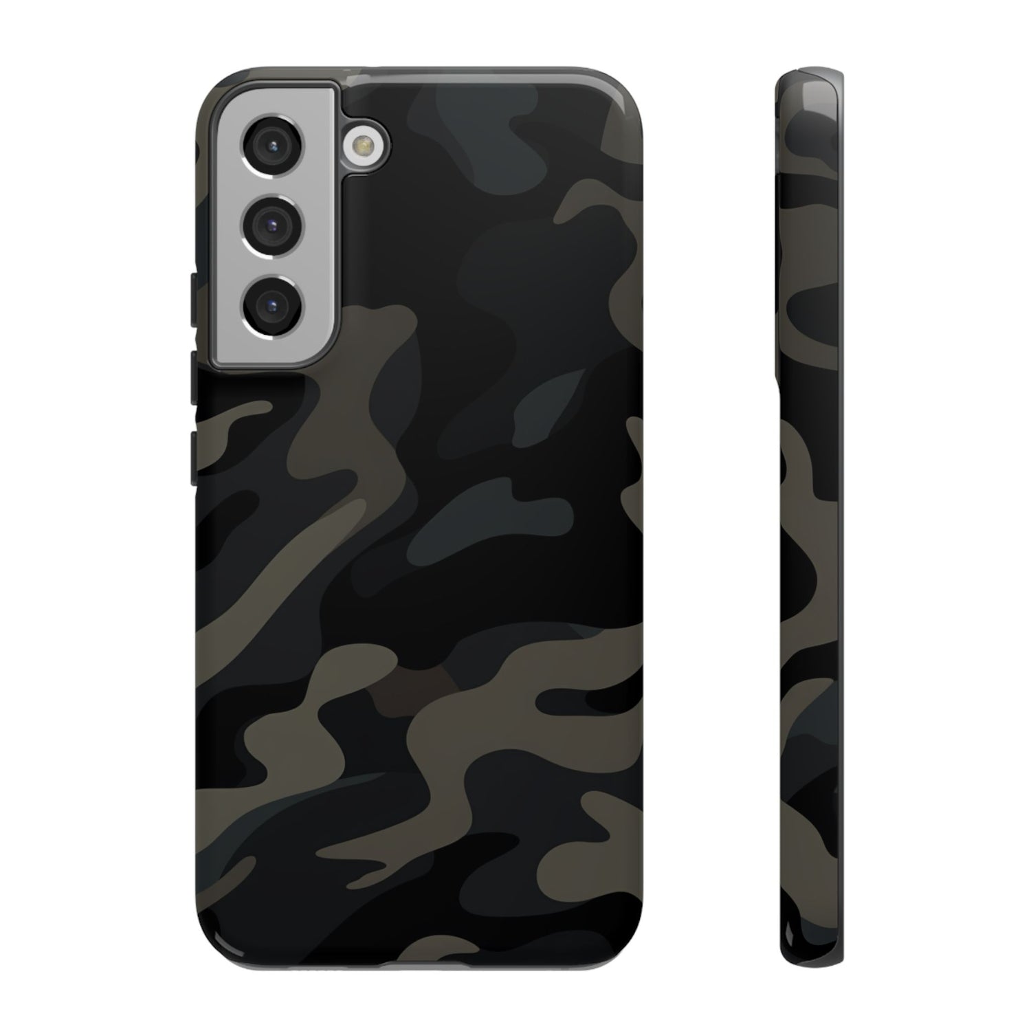 Black Camouflage Phone Case for iPhone, Samsung and Google Pixel Samsung Galaxy S22 Plus Glossy
