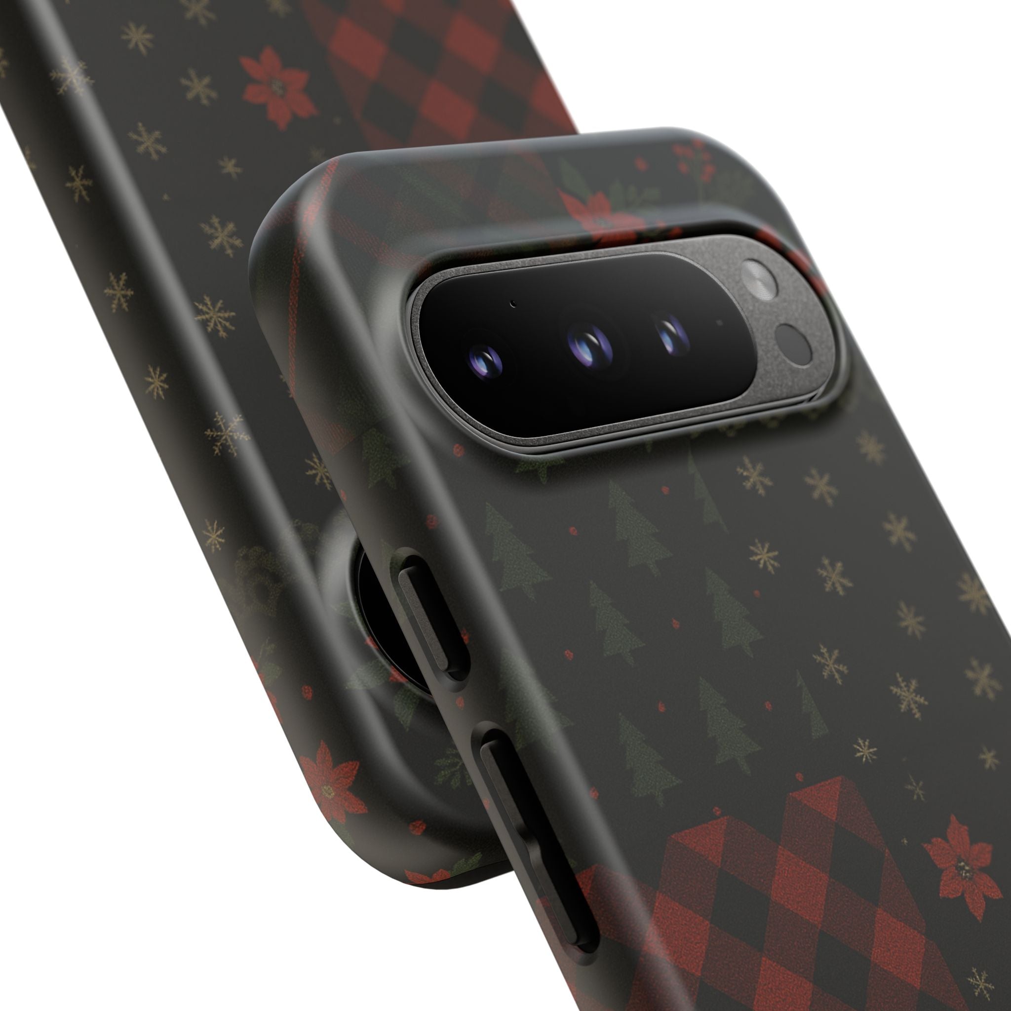 Black Festive Phone Case - Christmas Phone Cover - Tough Design
