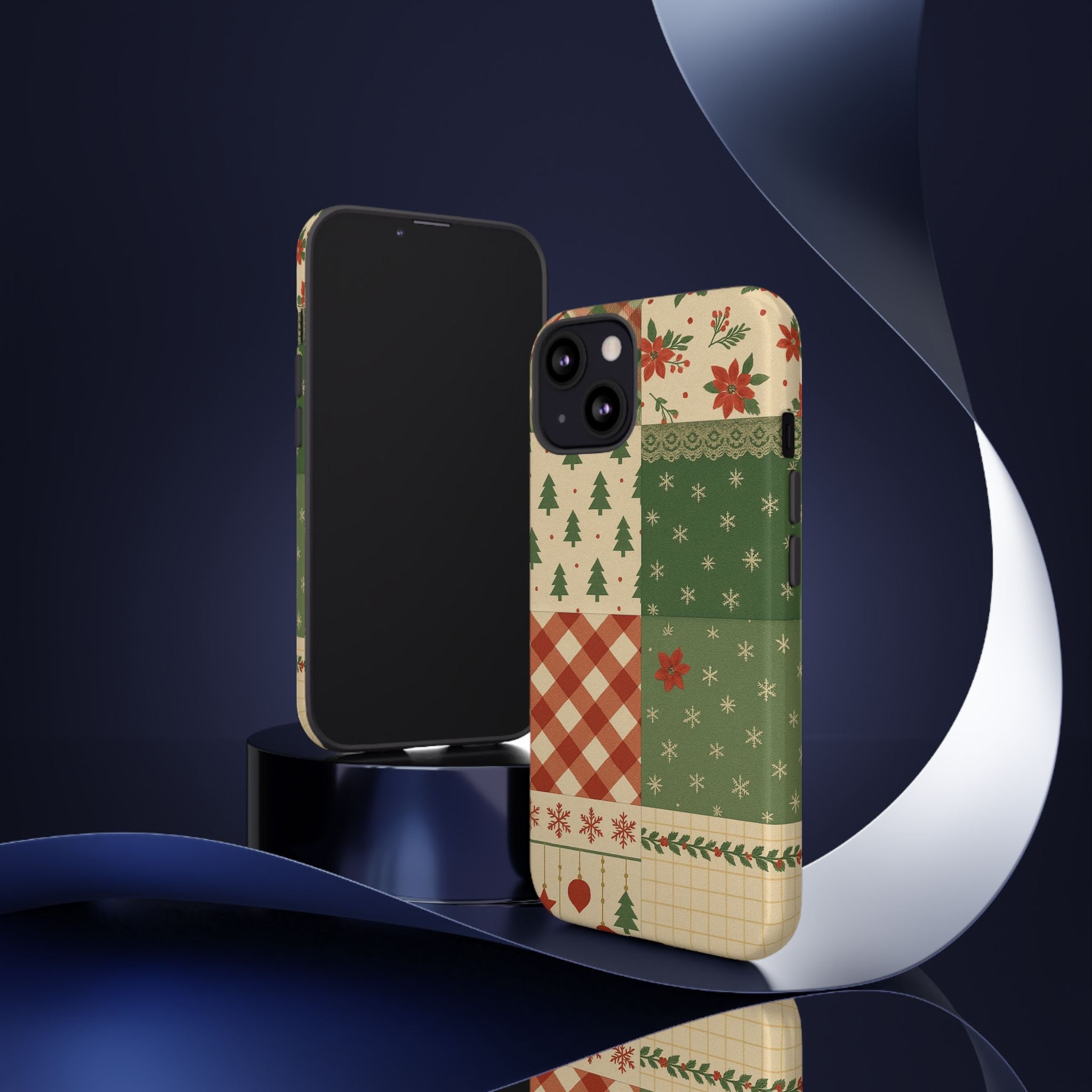 Festive Phone Cases, Luxury Black and Gold Design for Christmas Gift, Holiday Decor, Tough Case, Winter Celebration, Elegant iPhone Cover