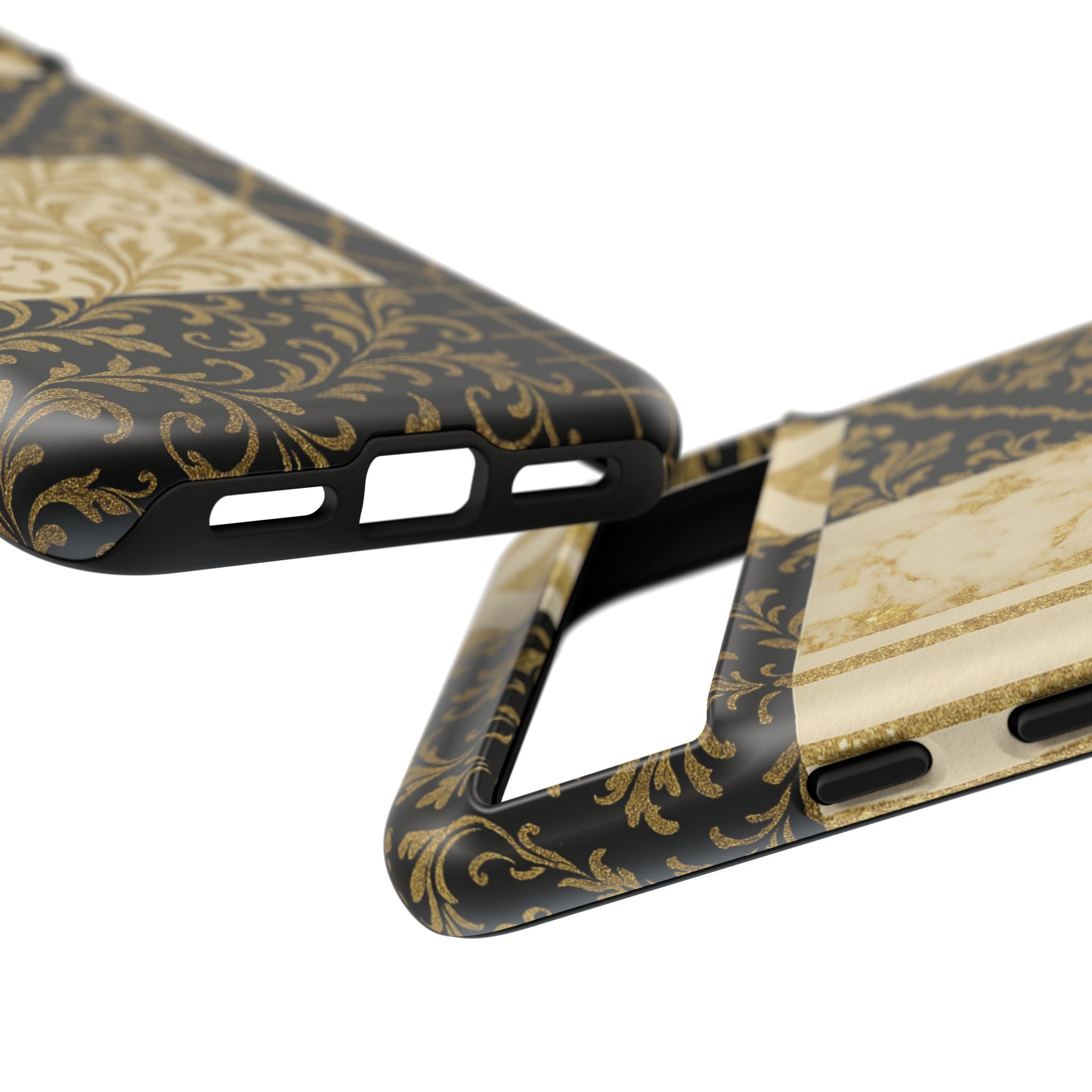 Phone Case, Luxury Black and Gold Festive Design for Christmas Gift, Holiday Decor, Tough Cases, Winter Celebration, Elegant iPhone Cover