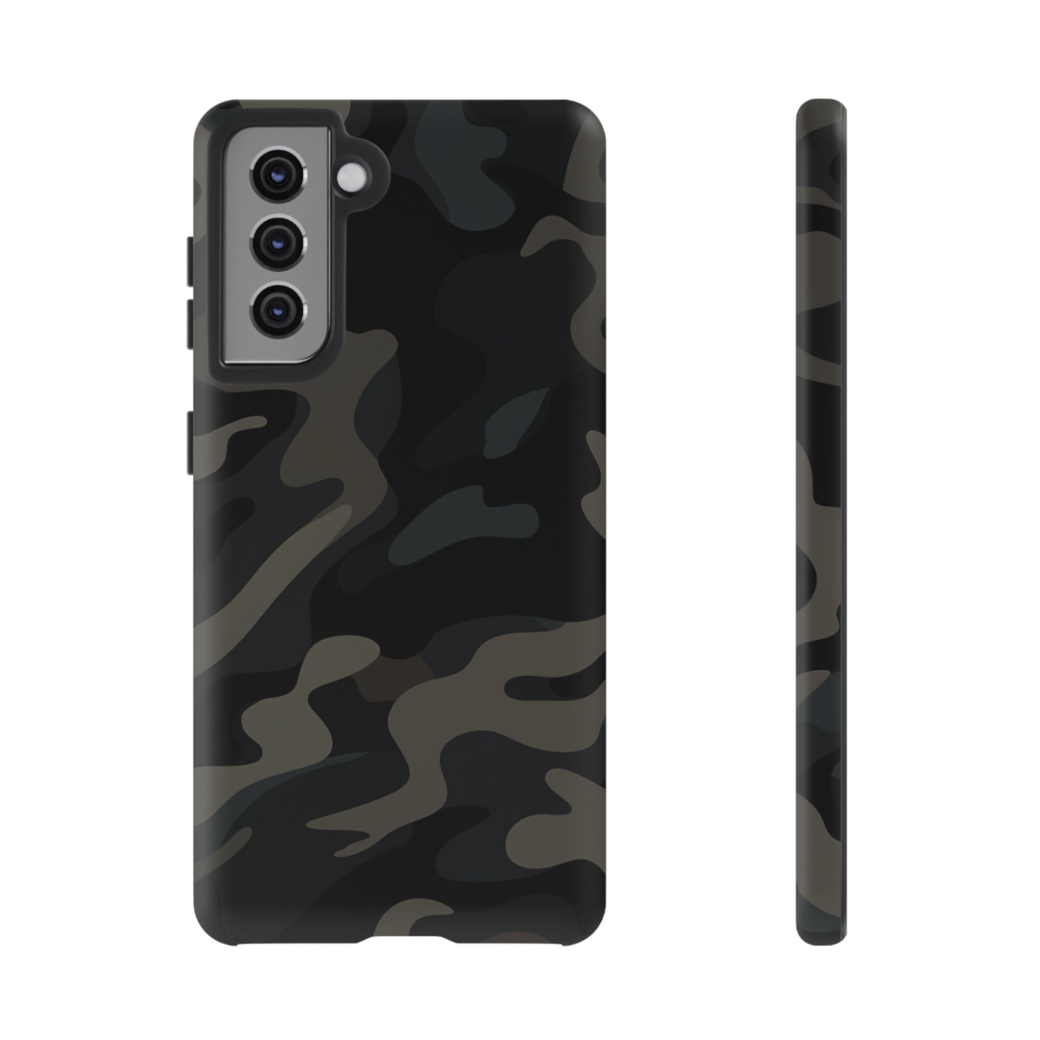 Black Camouflage Phone Case for iPhone, Samsung and Google Pixel Samsung Galaxy S21 Matte