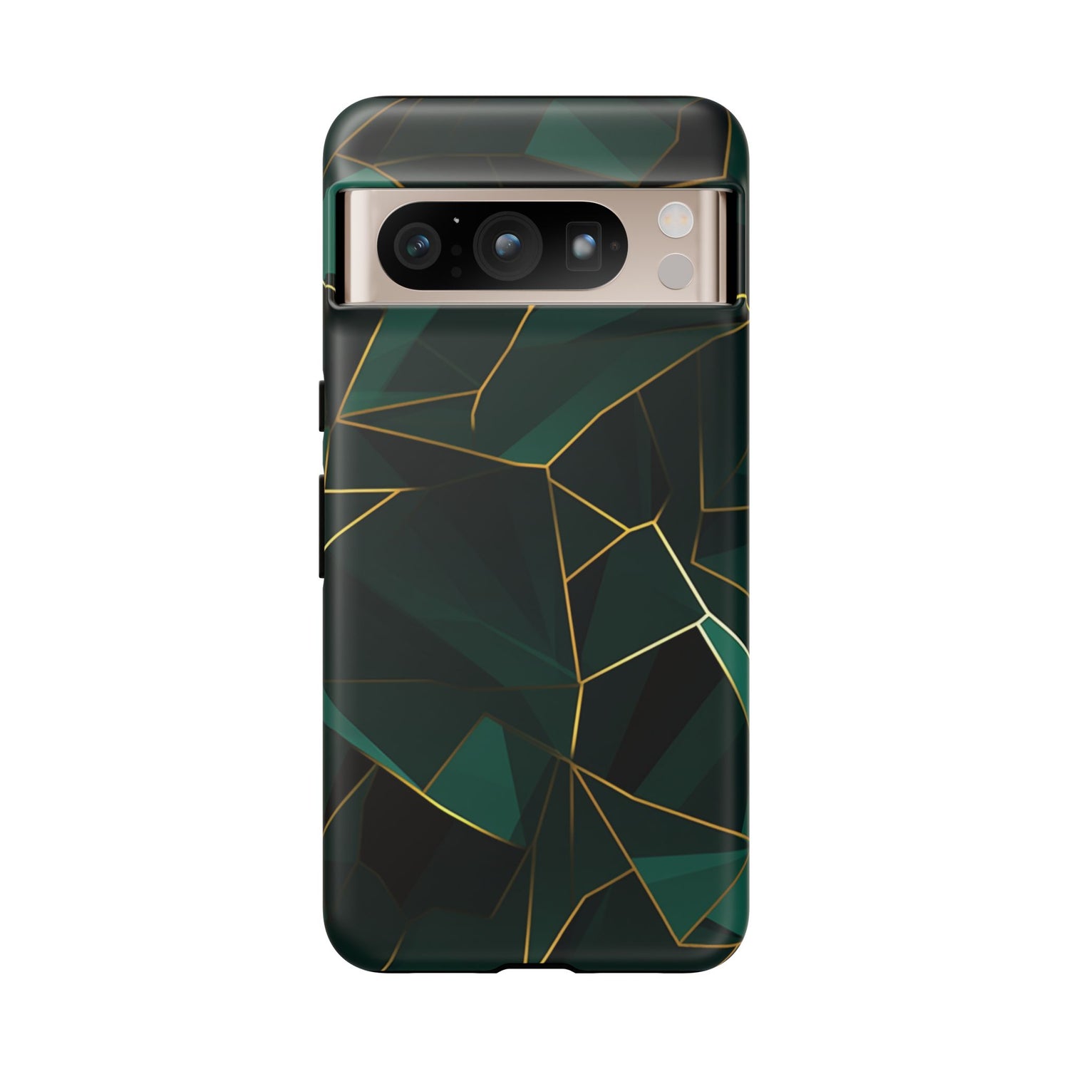 Emerald Veil - Geometric Luxe Phone Case Google Pixel 8 Pro Matte