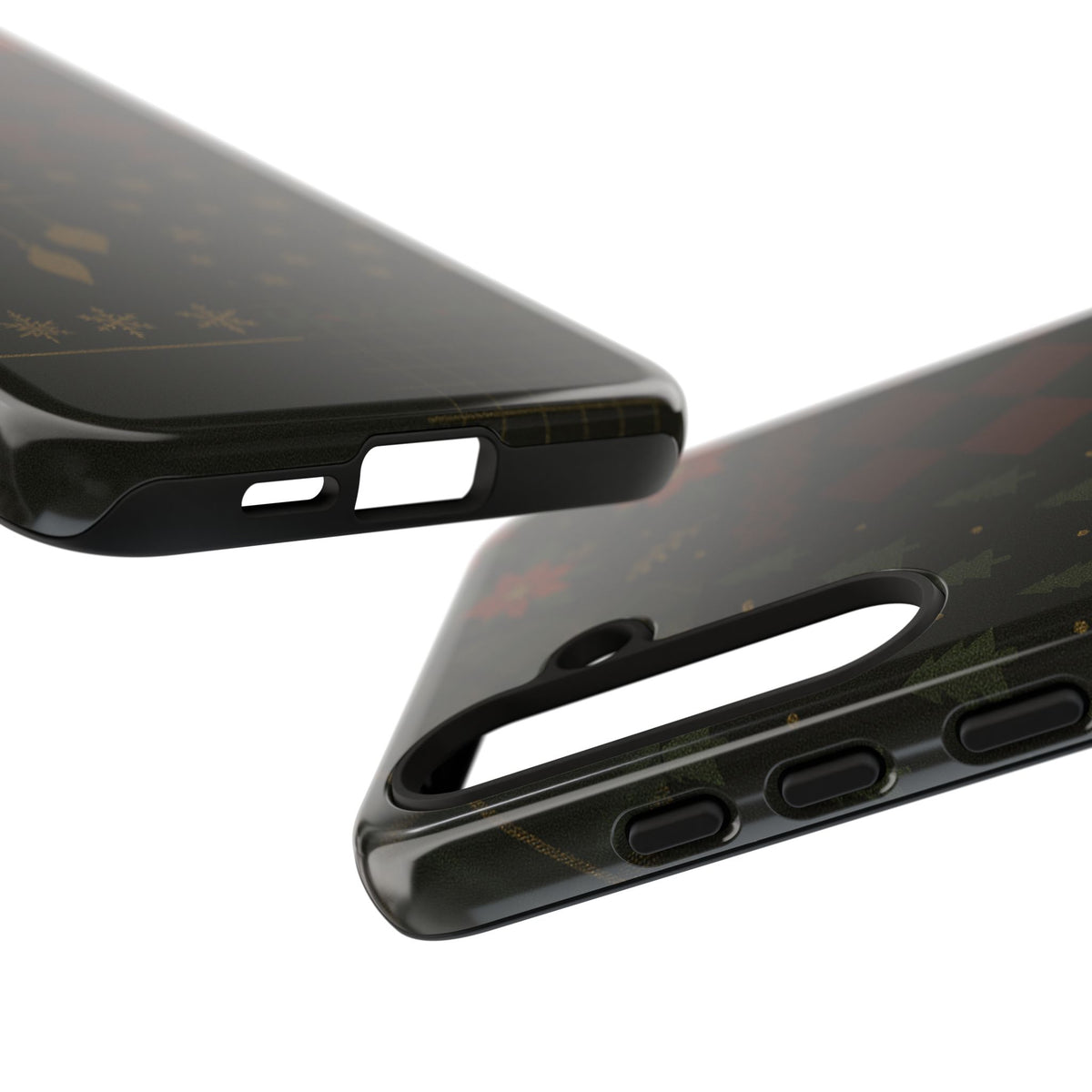 Black Luxury Phone Case for Christmas Festive Season - Tough design