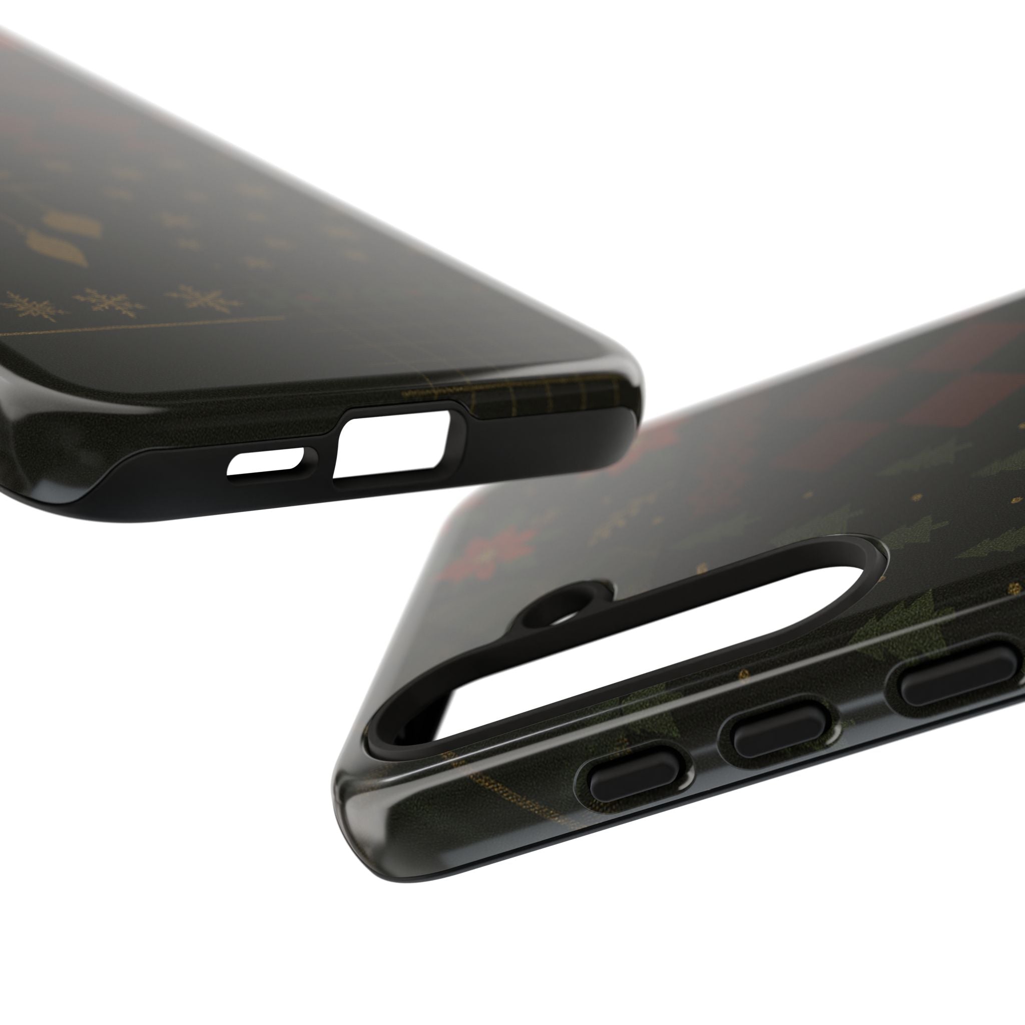 Black Luxury Phone Case for Christmas Festive Season - Tough design