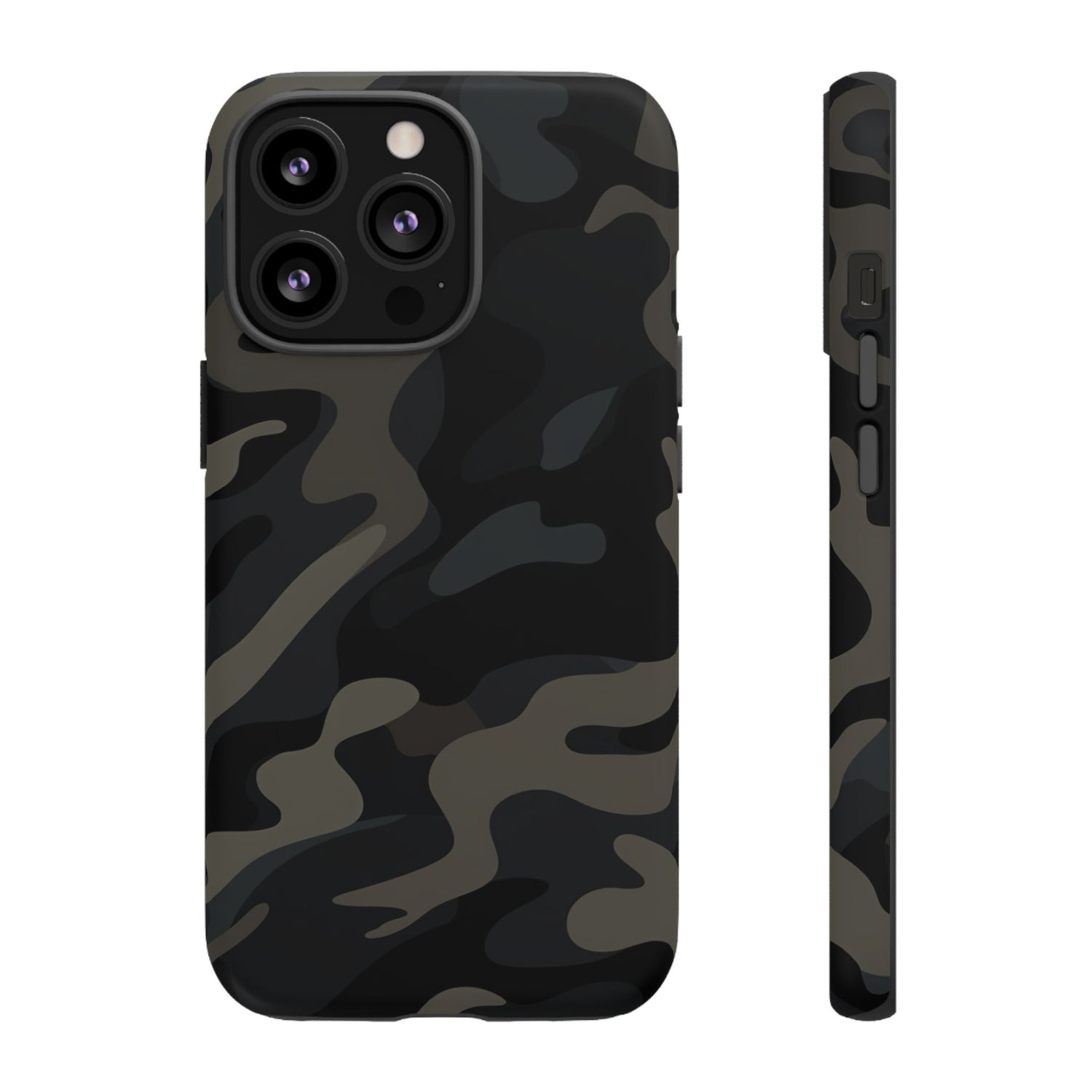 Black Camouflage Phone Case for iPhone, Samsung and Google Pixel iPhone 13 Pro Matte