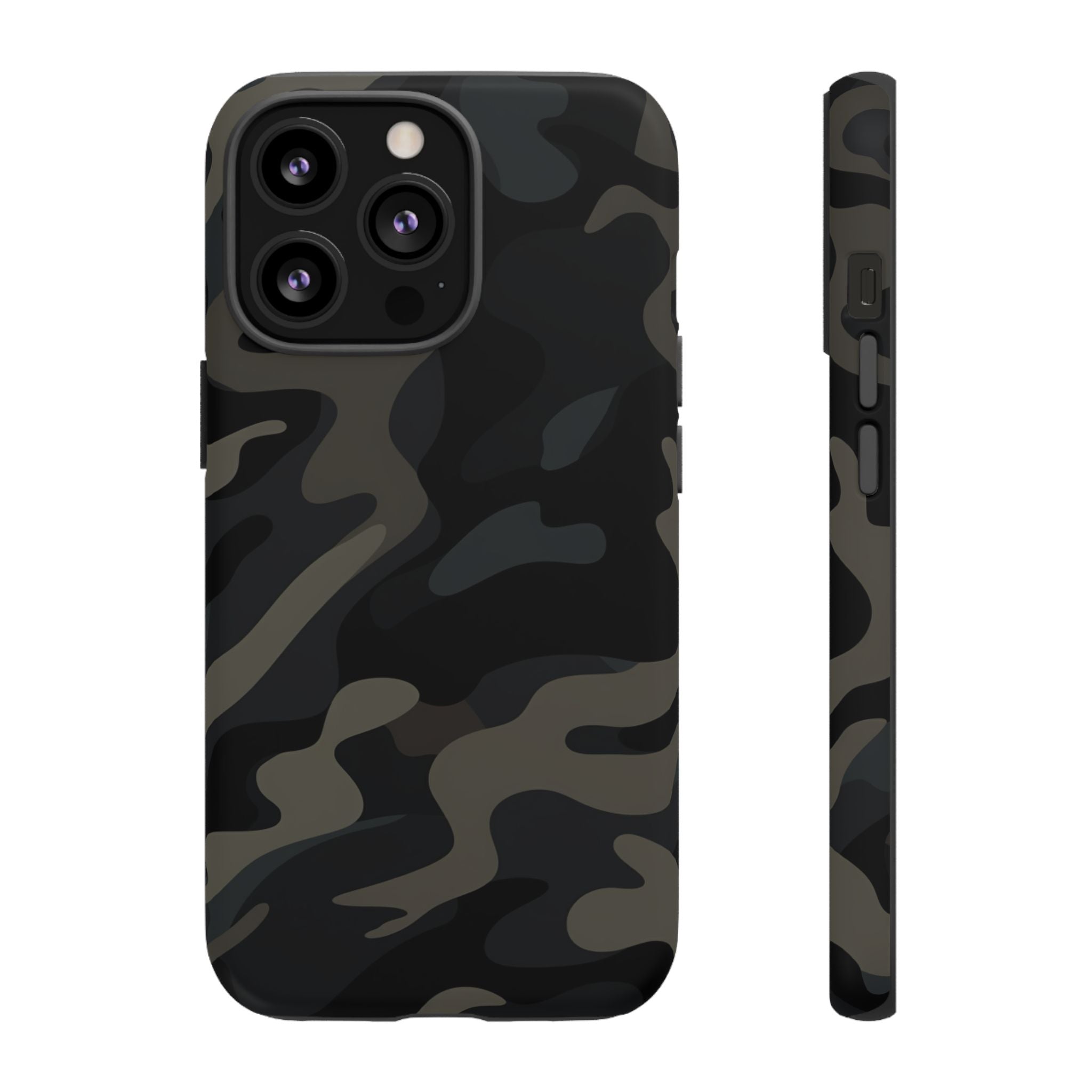Black Camouflage Phone Case for iPhone, Samsung and Google Pixel iPhone 13 Pro Matte