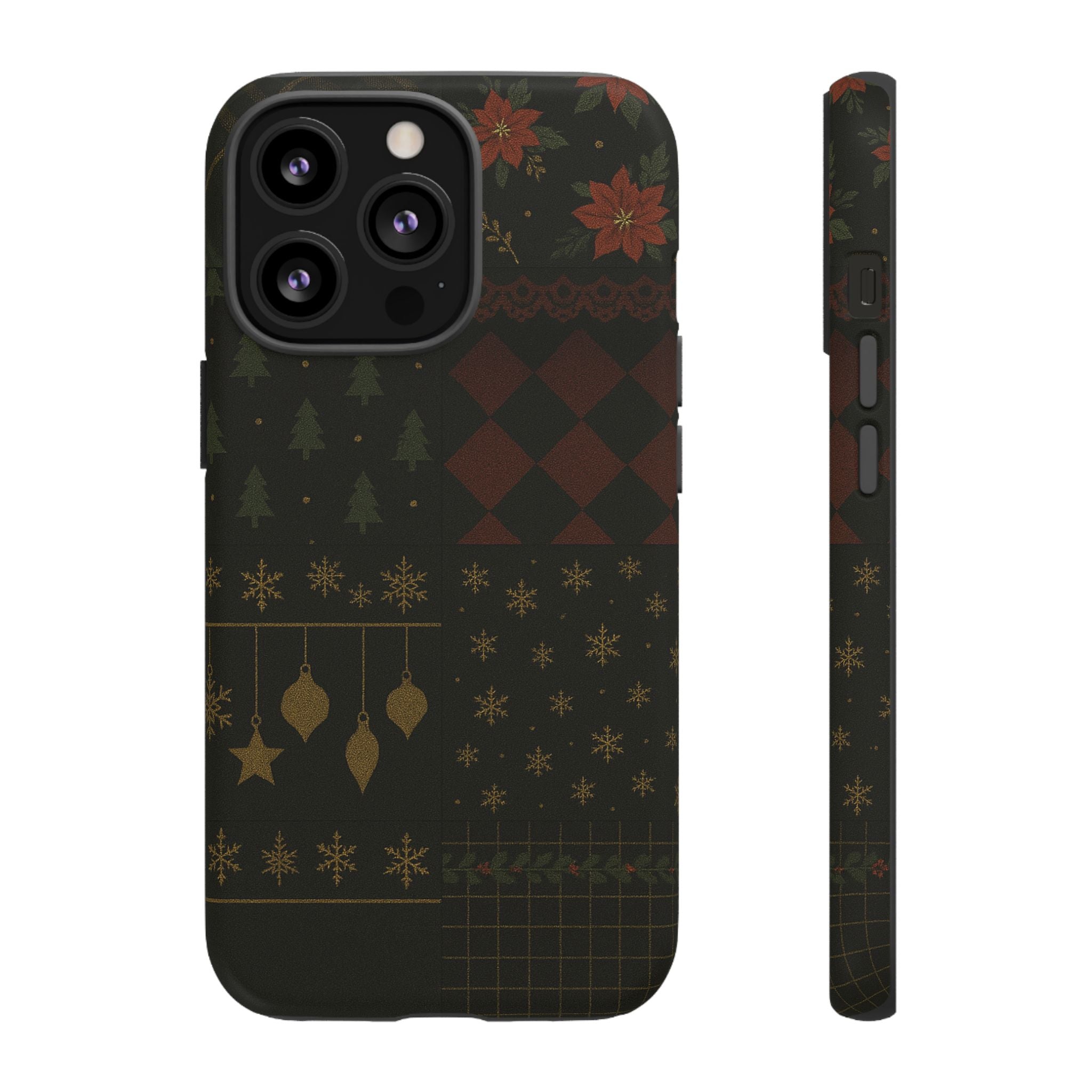Black Luxury Phone Case for Christmas Festive Season - Tough design iPhone 13 Pro Matte