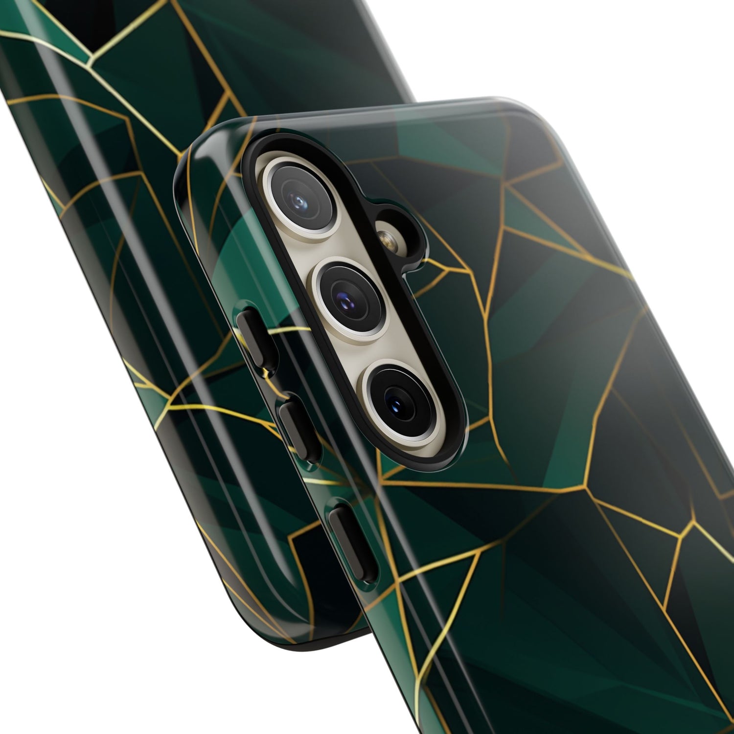 Emerald Veil - Geometric Luxe Phone Case