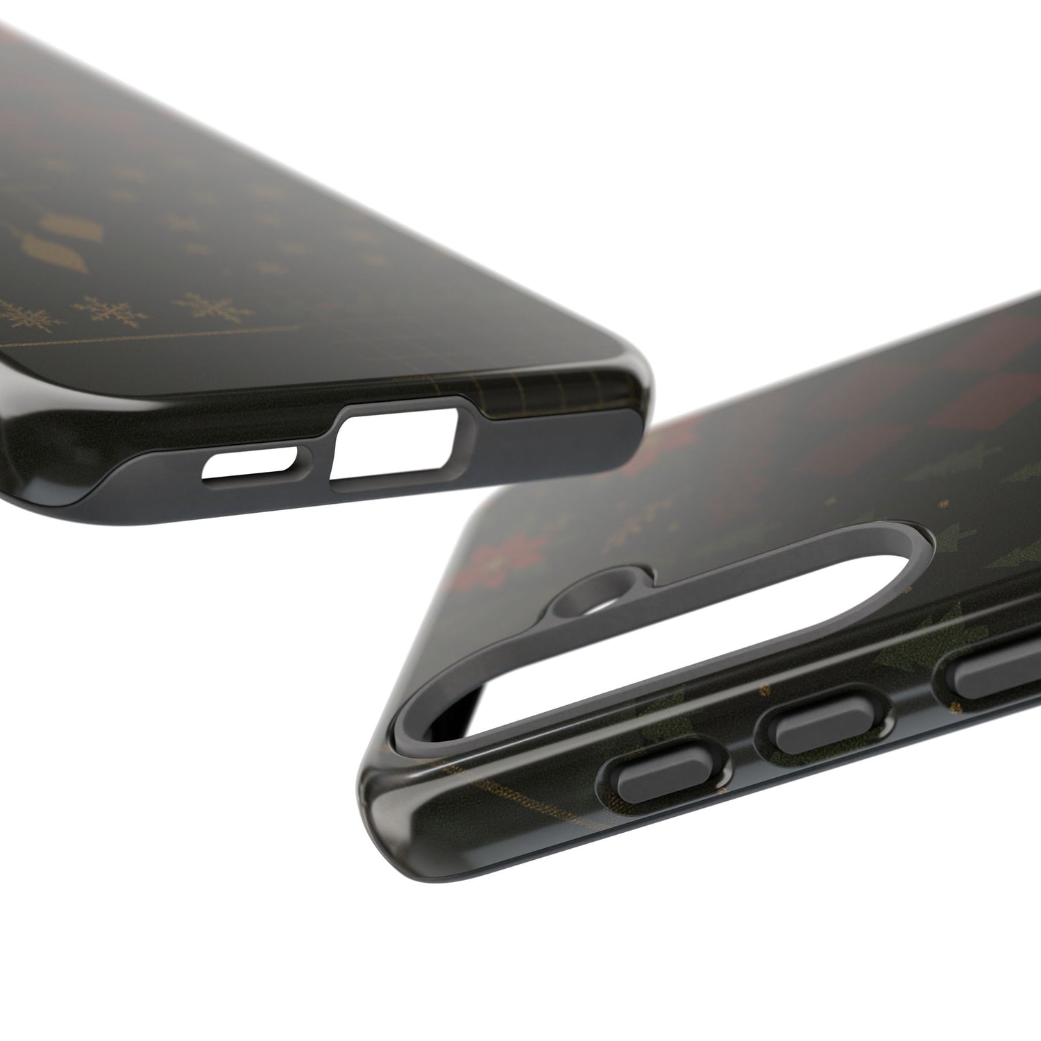 Black Luxury Phone Case for Christmas Festive Season - Tough design