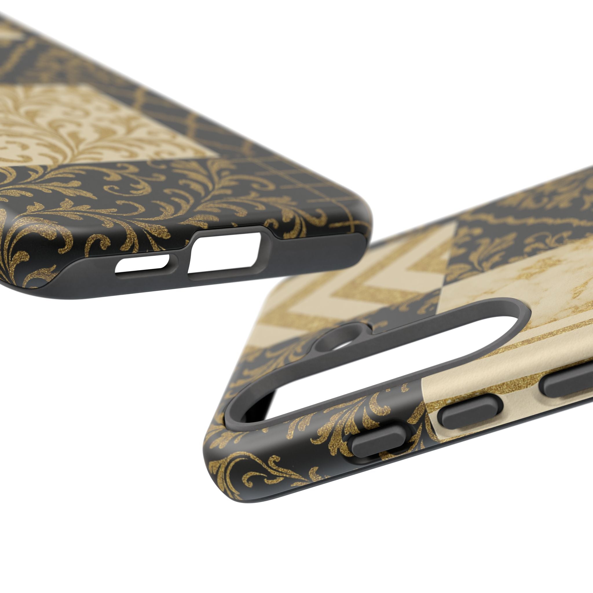Phone Case, Luxury Black and Gold Festive Design for Christmas Gift, Holiday Decor, Tough Cases, Winter Celebration, Elegant iPhone Cover