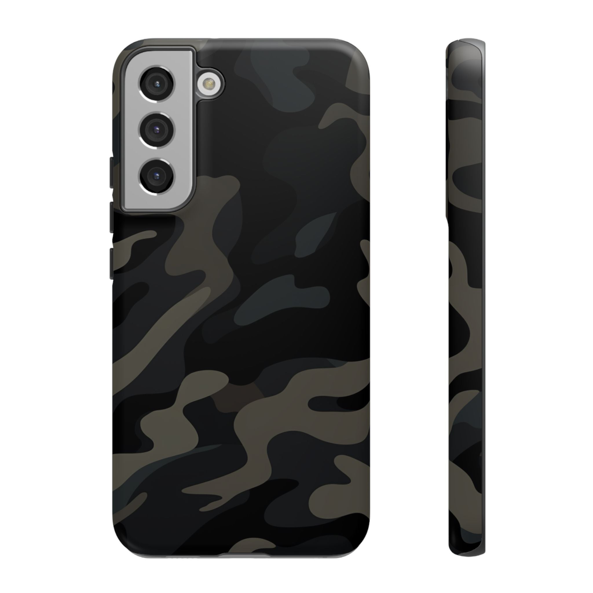 Black Camouflage Phone Case for iPhone, Samsung and Google Pixel Samsung Galaxy S22 Plus Matte