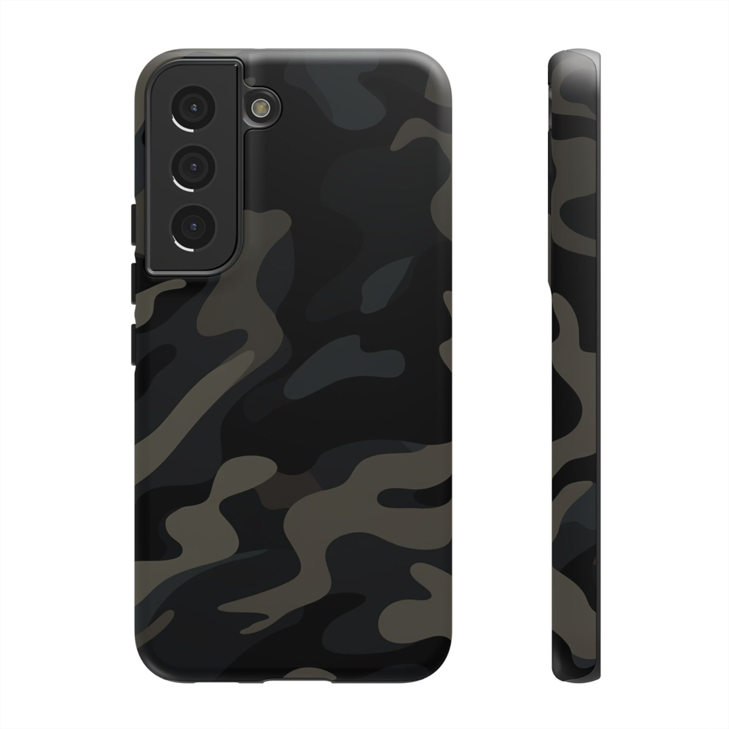 Black Camouflage Phone Case for iPhone, Samsung and Google Pixel Samsung Galaxy S22 Matte