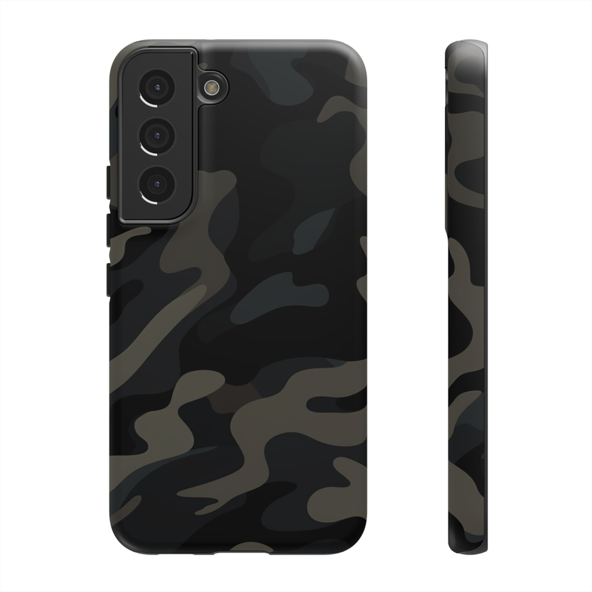 Black Camouflage Phone Case for iPhone, Samsung and Google Pixel Samsung Galaxy S22 Matte