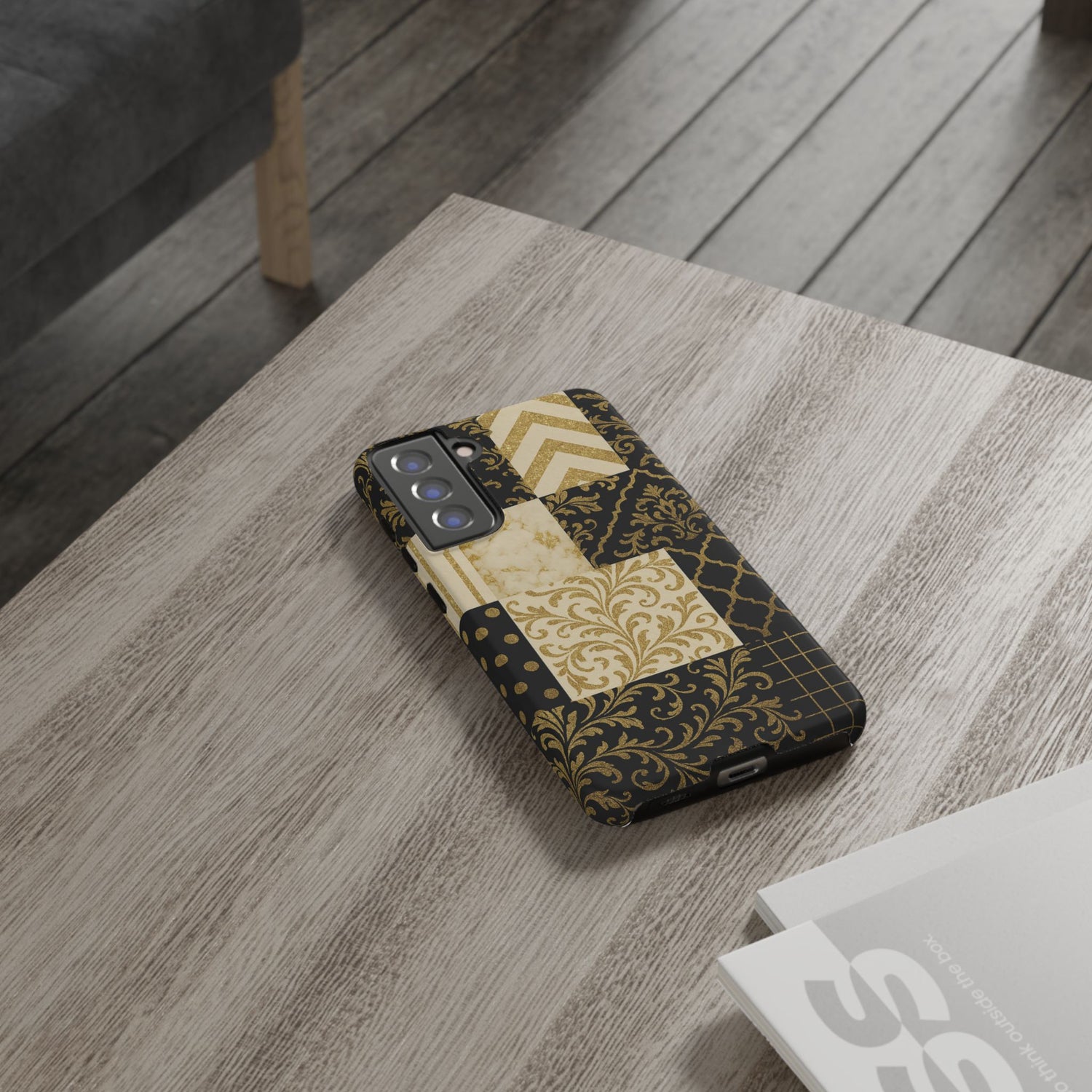 Phone Case, Luxury Black and Gold Festive Design for Christmas Gift, Holiday Decor, Tough Cases, Winter Celebration, Elegant iPhone Cover