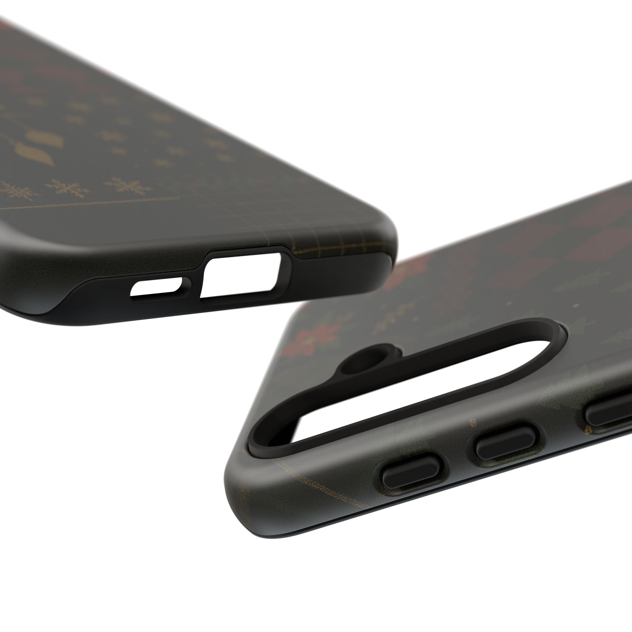 Black Luxury Phone Case for Christmas Festive Season - Tough design