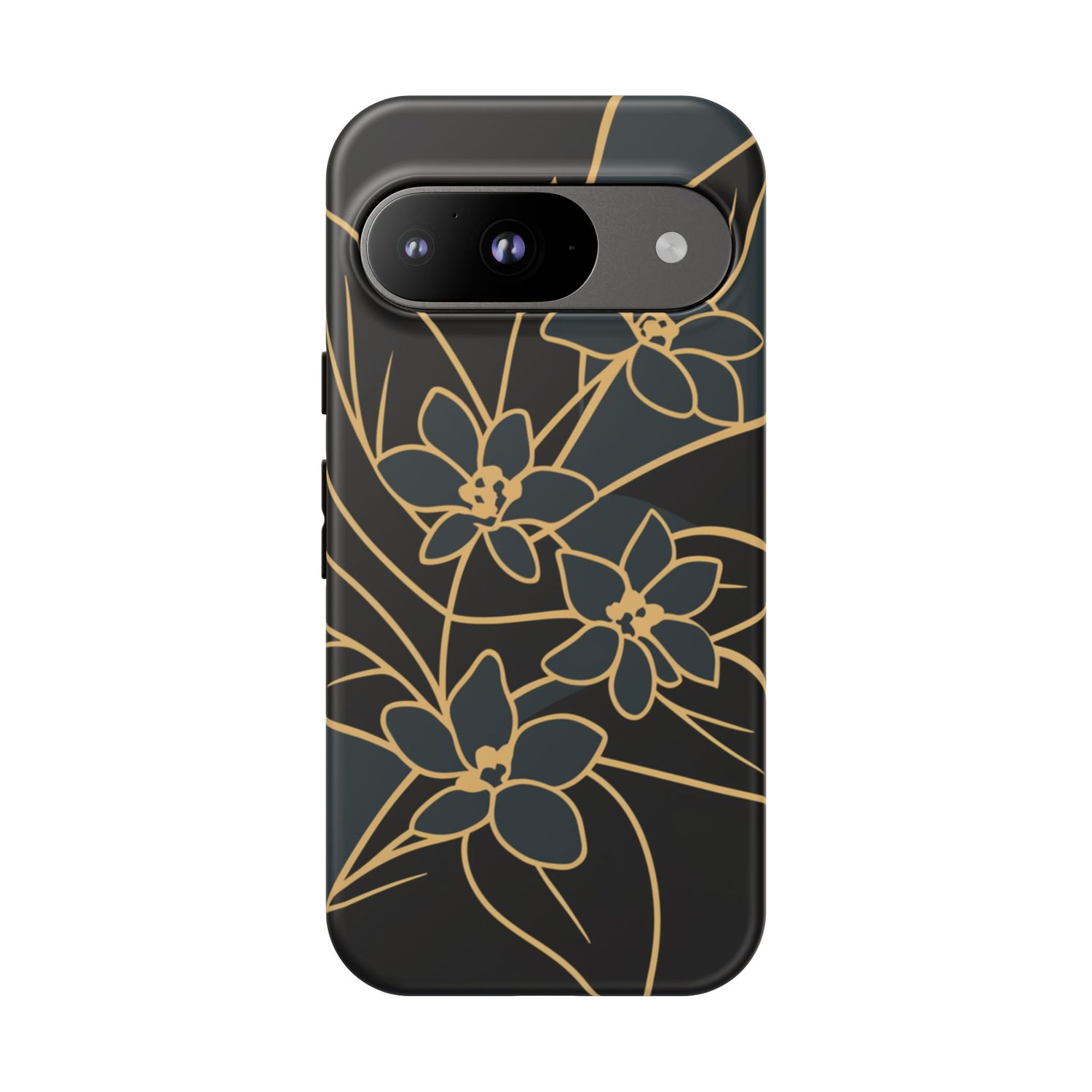 Golden Bloom - Elegant Floral Line Art Phone Case Google Pixel 9 Matte