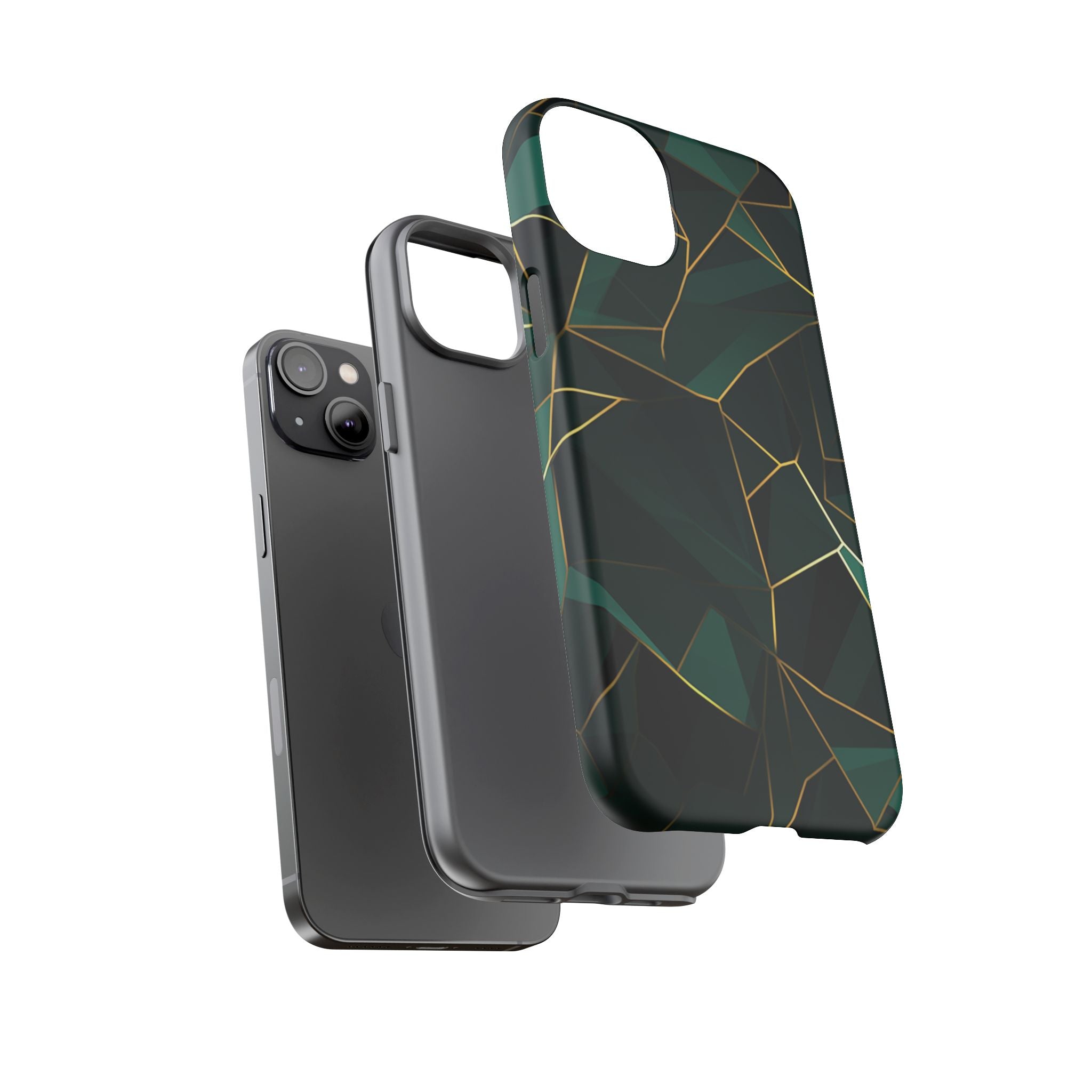 Emerald Veil - Geometric Luxe Phone Case