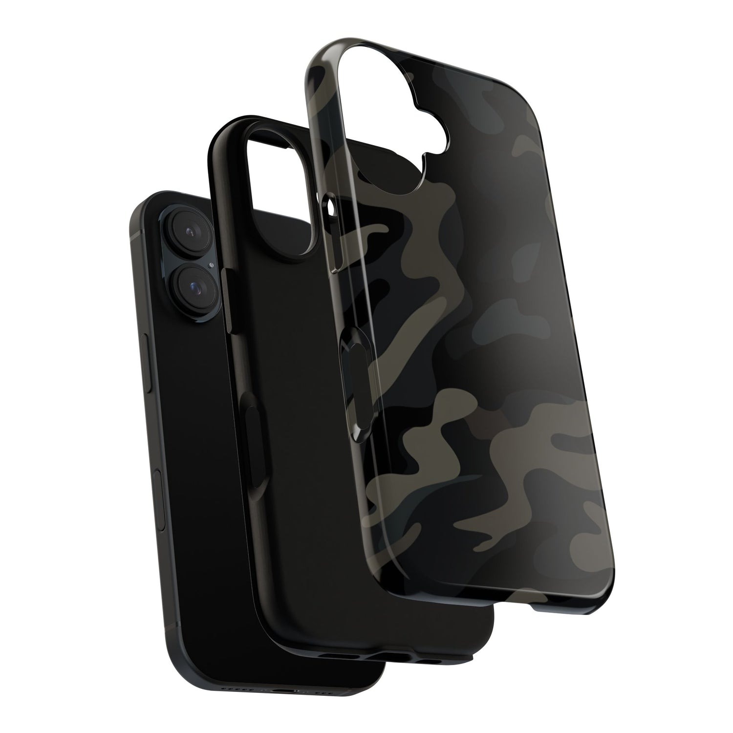 Black Camouflage Phone Case for iPhone, Samsung and Google Pixel