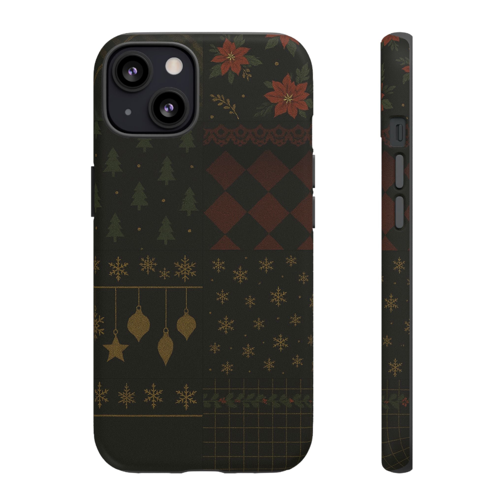 Black Luxury Phone Case for Christmas Festive Season - Tough design iPhone 13 Matte