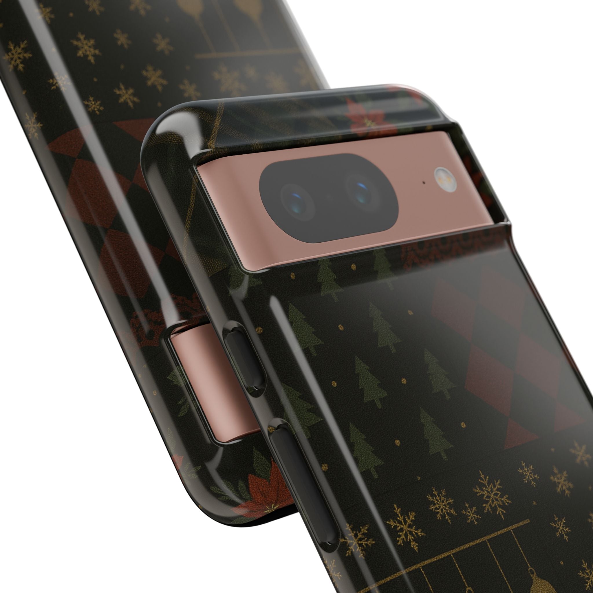 Black Luxury Phone Case for Christmas Festive Season - Tough design