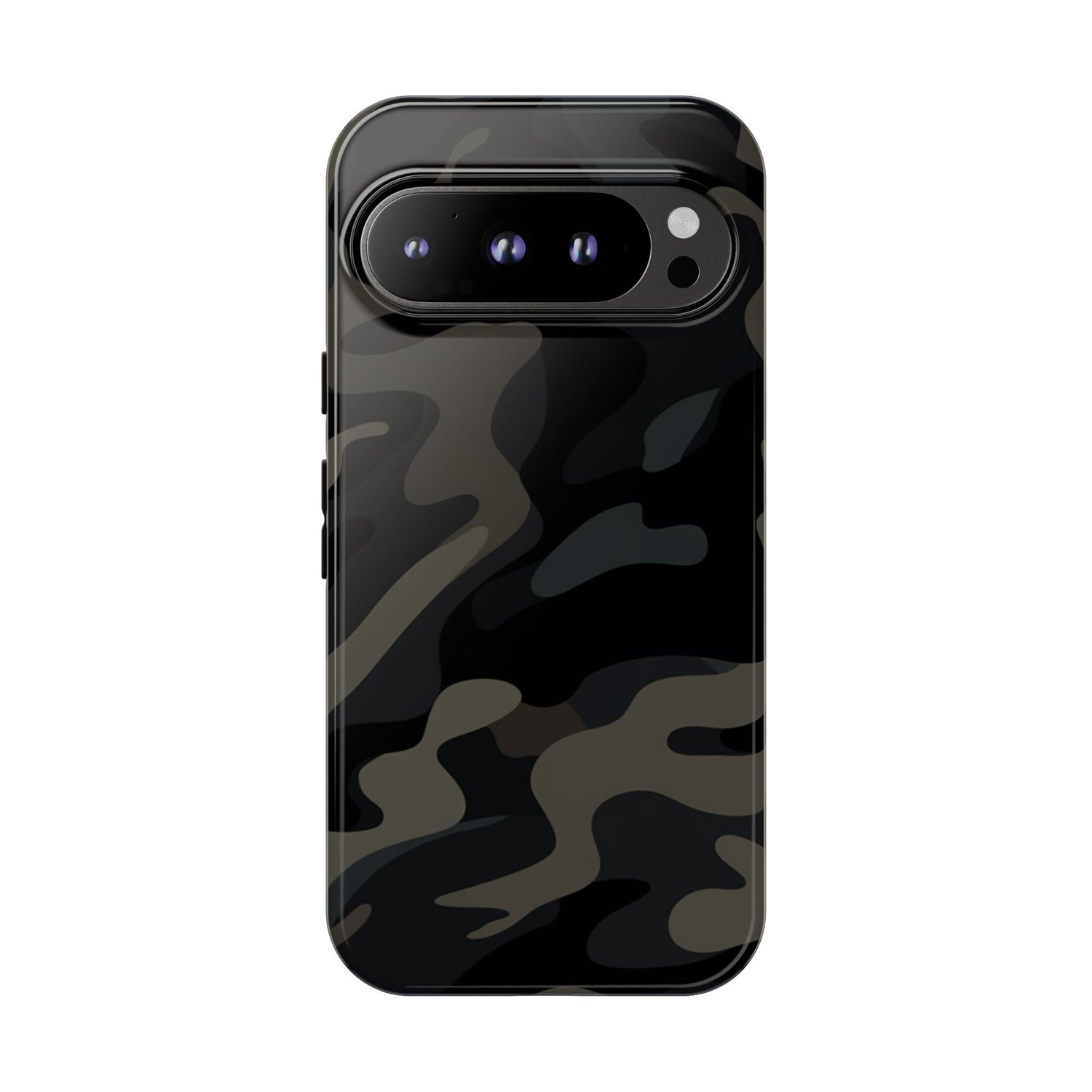 Black Camouflage Phone Case for iPhone, Samsung and Google Pixel Google Pixel 9 Pro Glossy