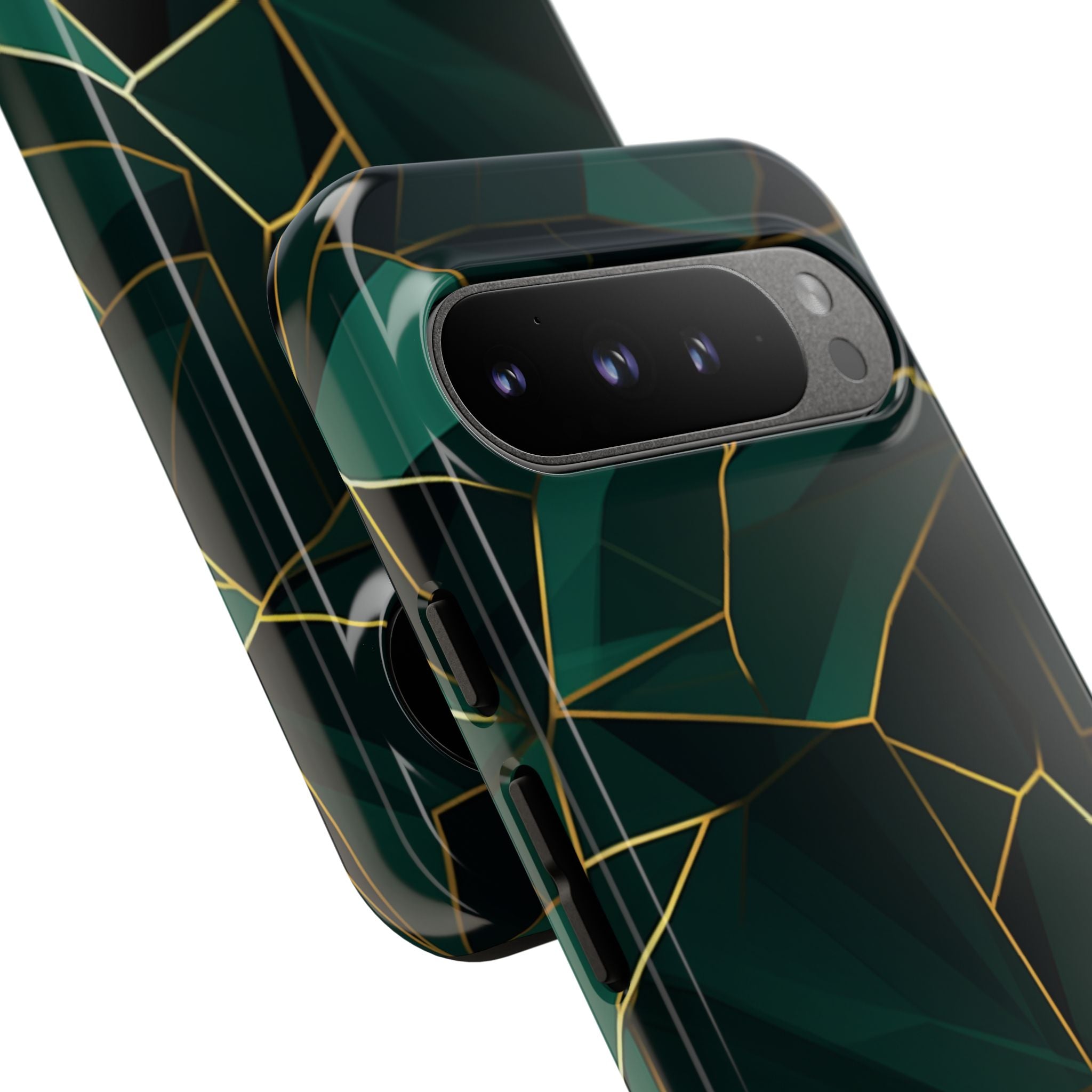 Emerald Veil - Geometric Luxe Phone Case