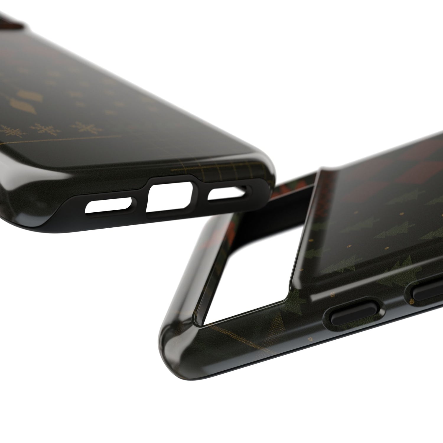 Black Luxury Phone Case for Christmas Festive Season - Tough design