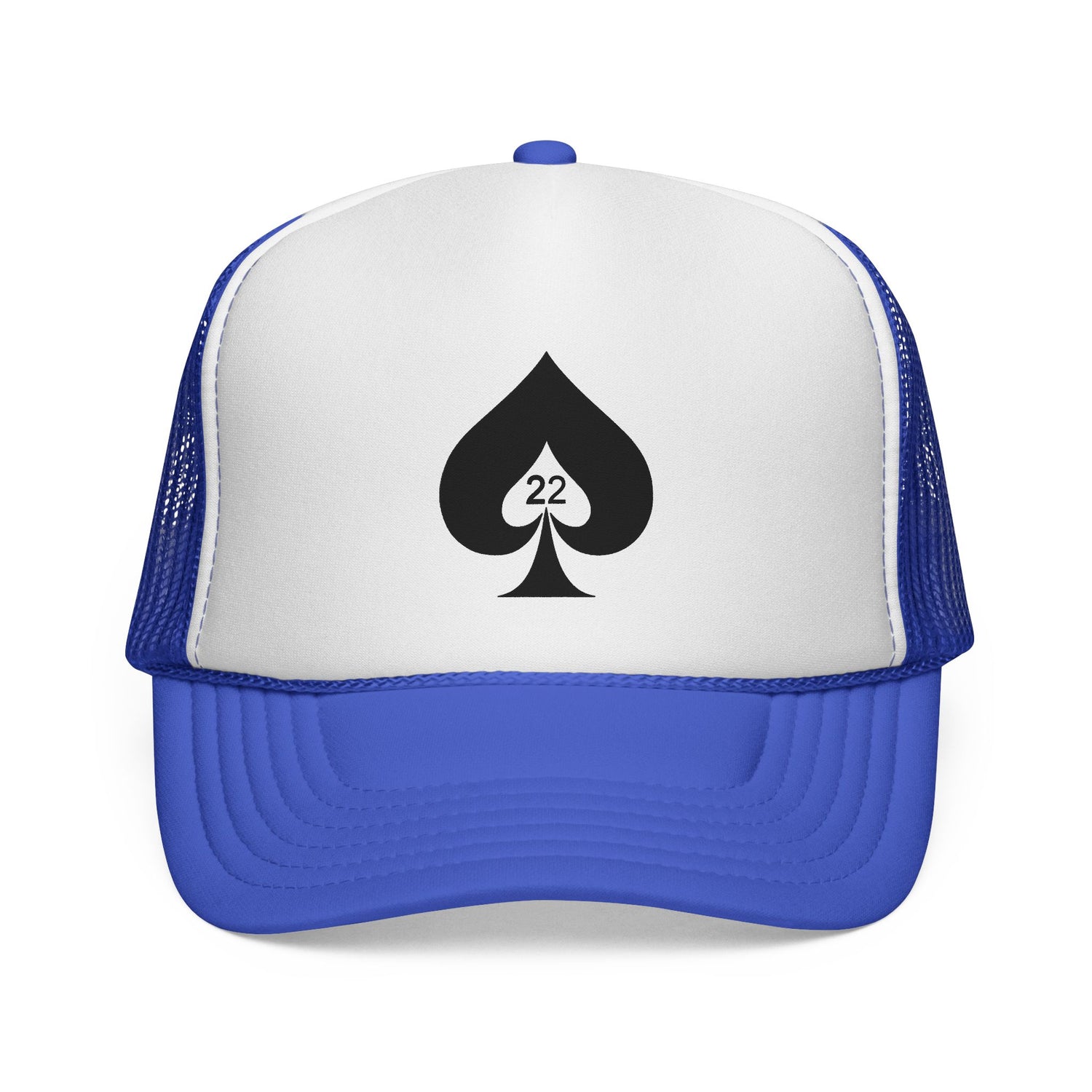 Ace of Spades Trucker Hat - Stylish Mesh Cap for Gamers, Outdoor Adventures & Festivals | Adjustable Snapback Royal One size